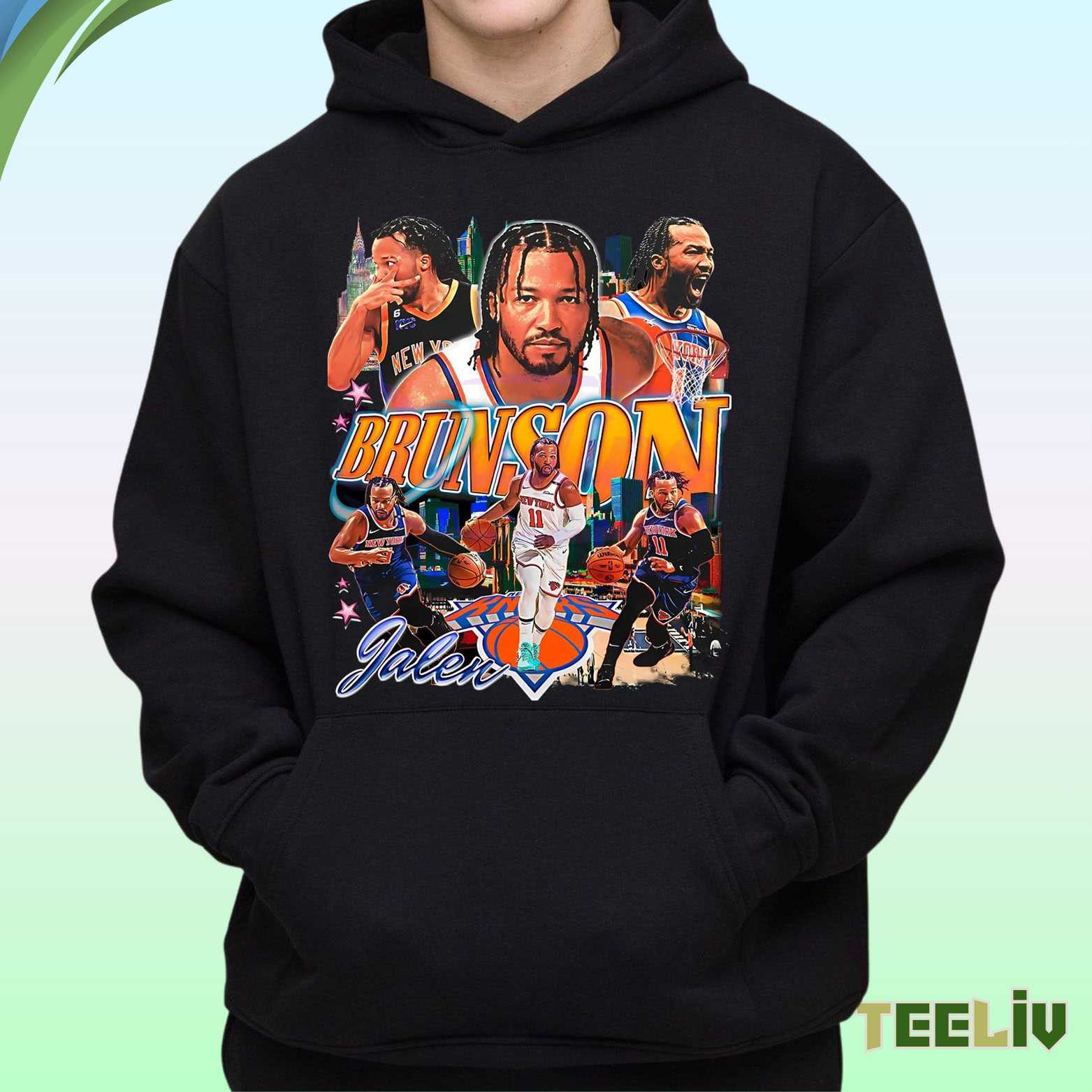 Jalen Brunson Vintage Basketball Hoodie
