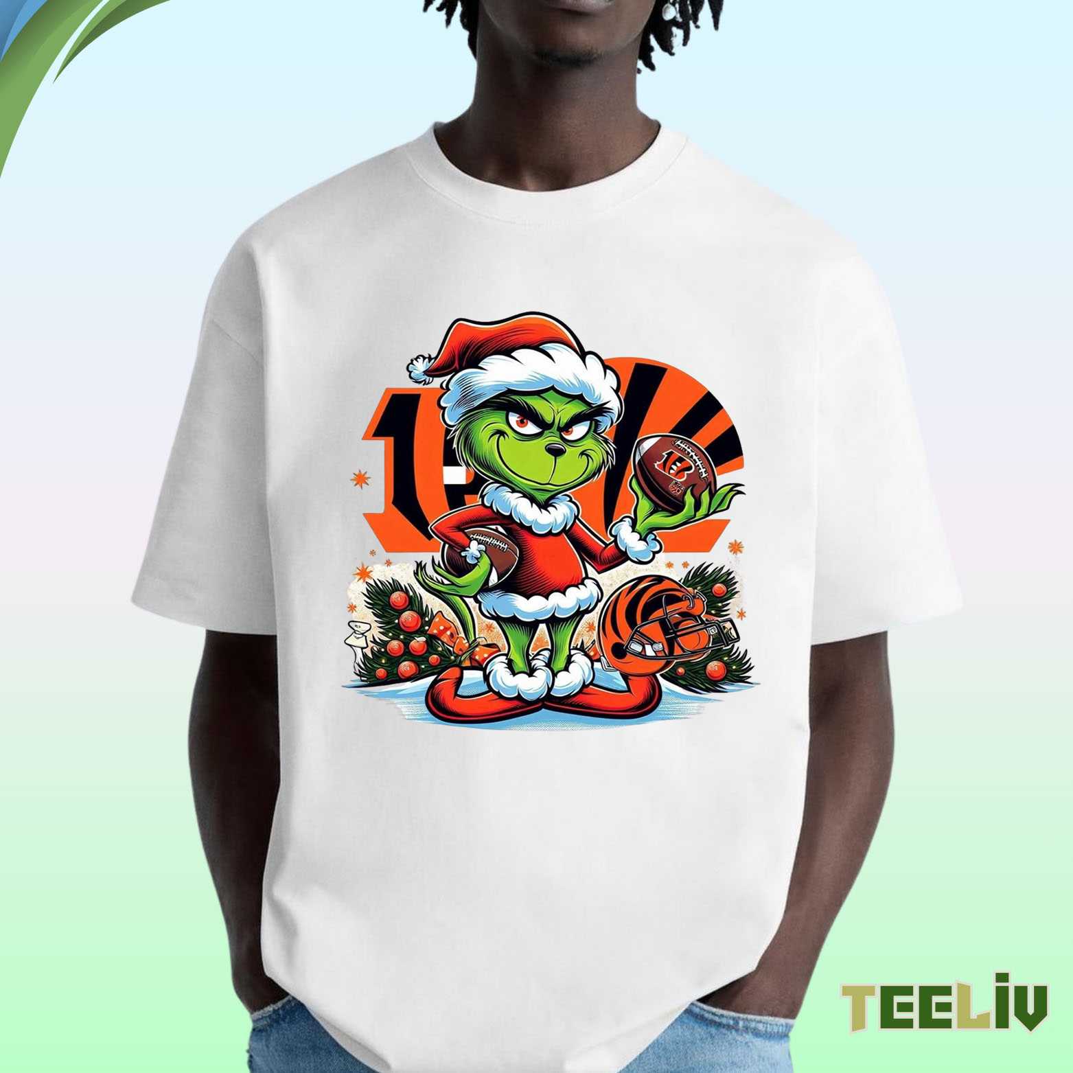 Cincinnati Bengals Grinch T Shirt - Christmas Fan Merch