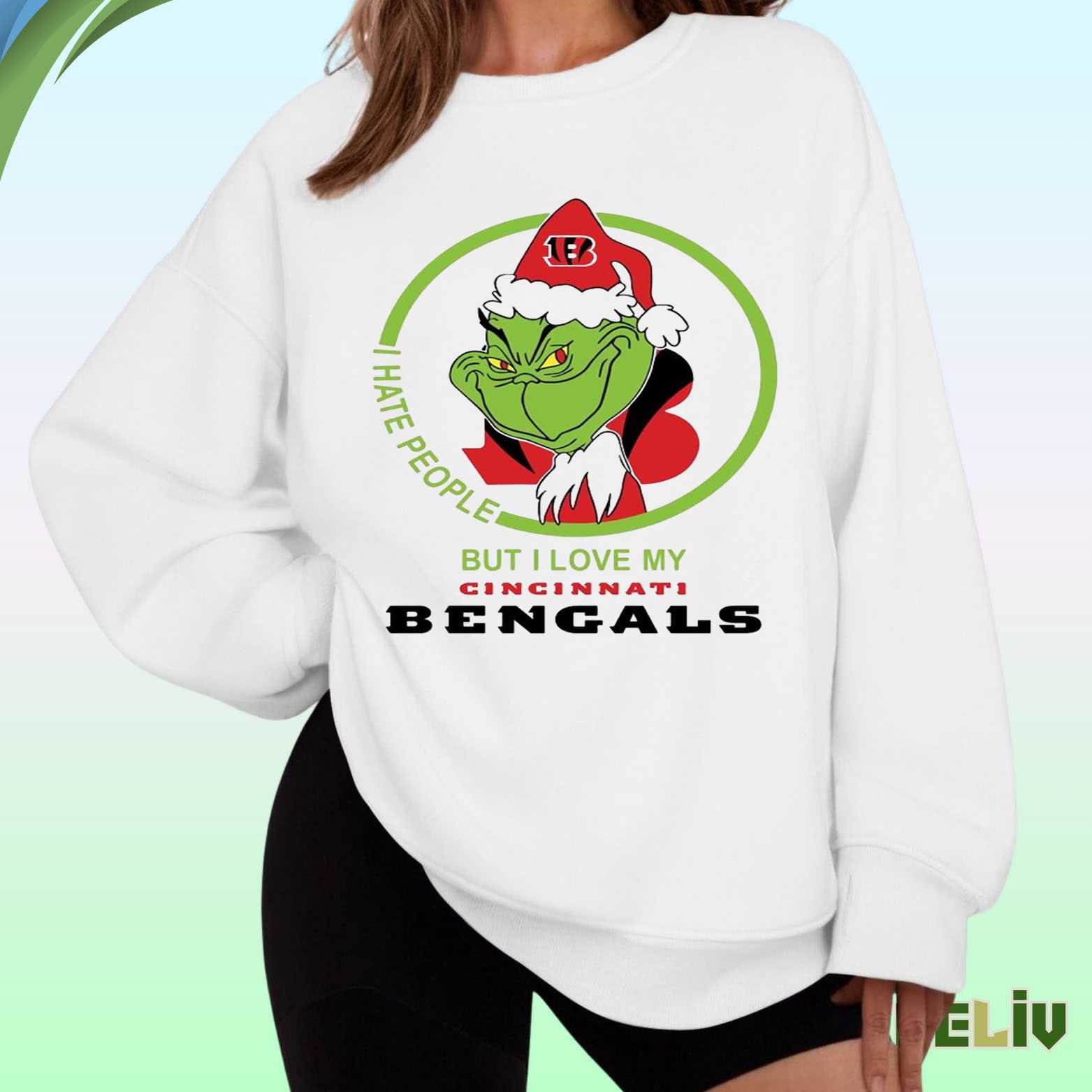 Cincinnati Bengals Grinch Sweatshirt - I Hate People