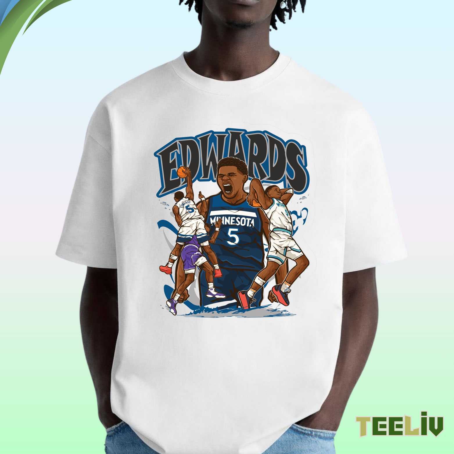 Anthony Edwards Minnesota Timberwolves T Shirt - Nba Fan Merch