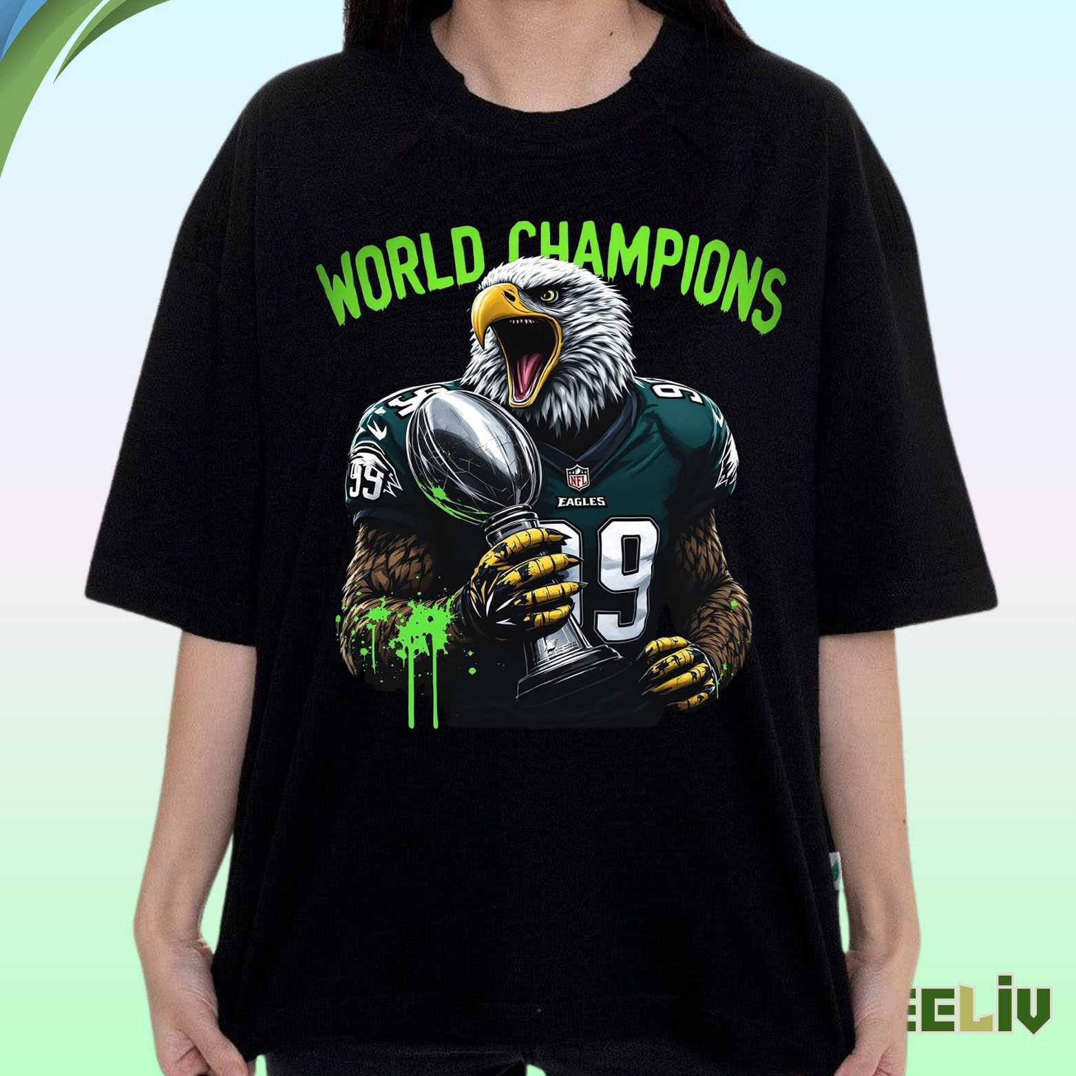 Philadelphia Eagles World Champions T Shirt - Nfl Fan Merch