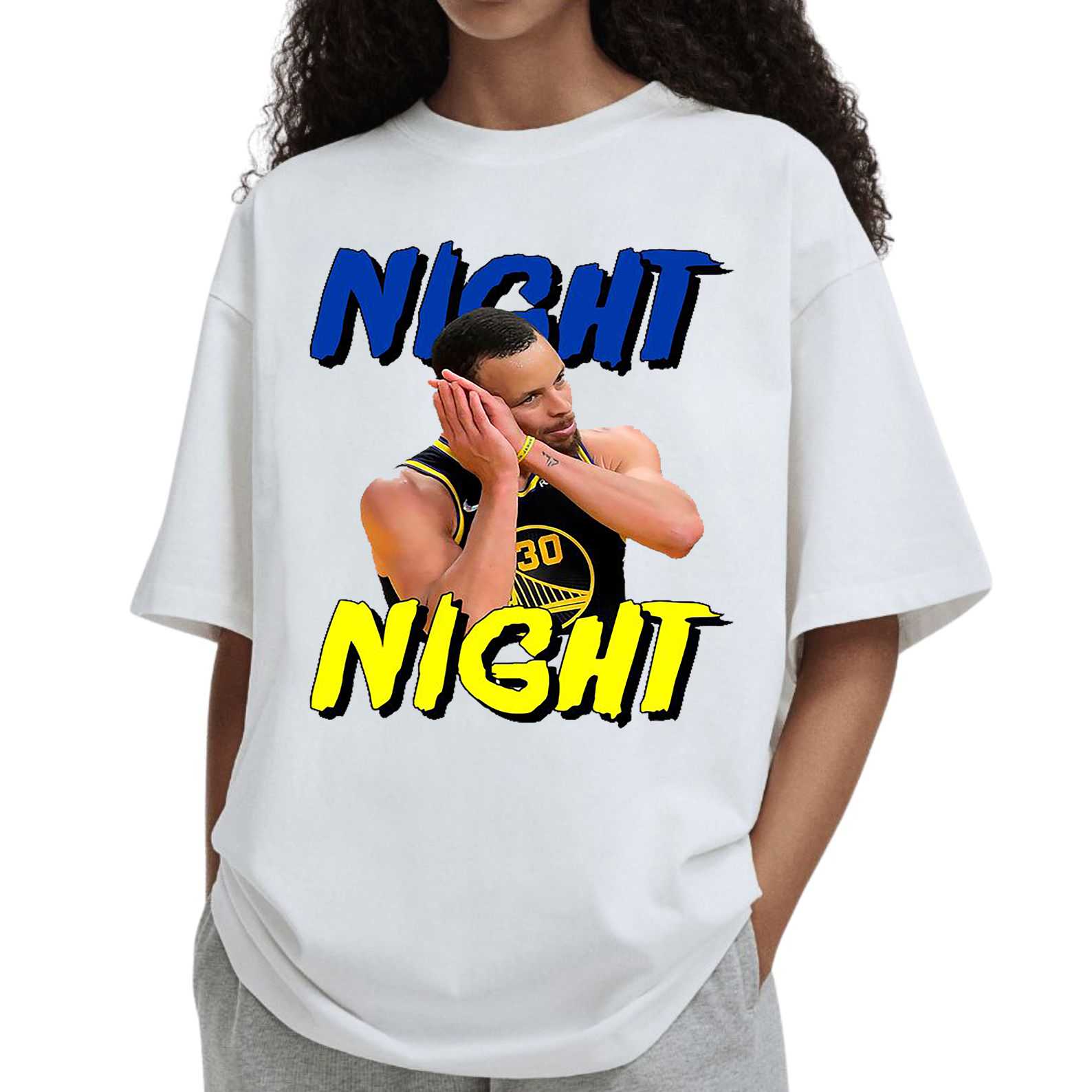 Stephen Curry Celebration - Night Night Gesture T Shirt