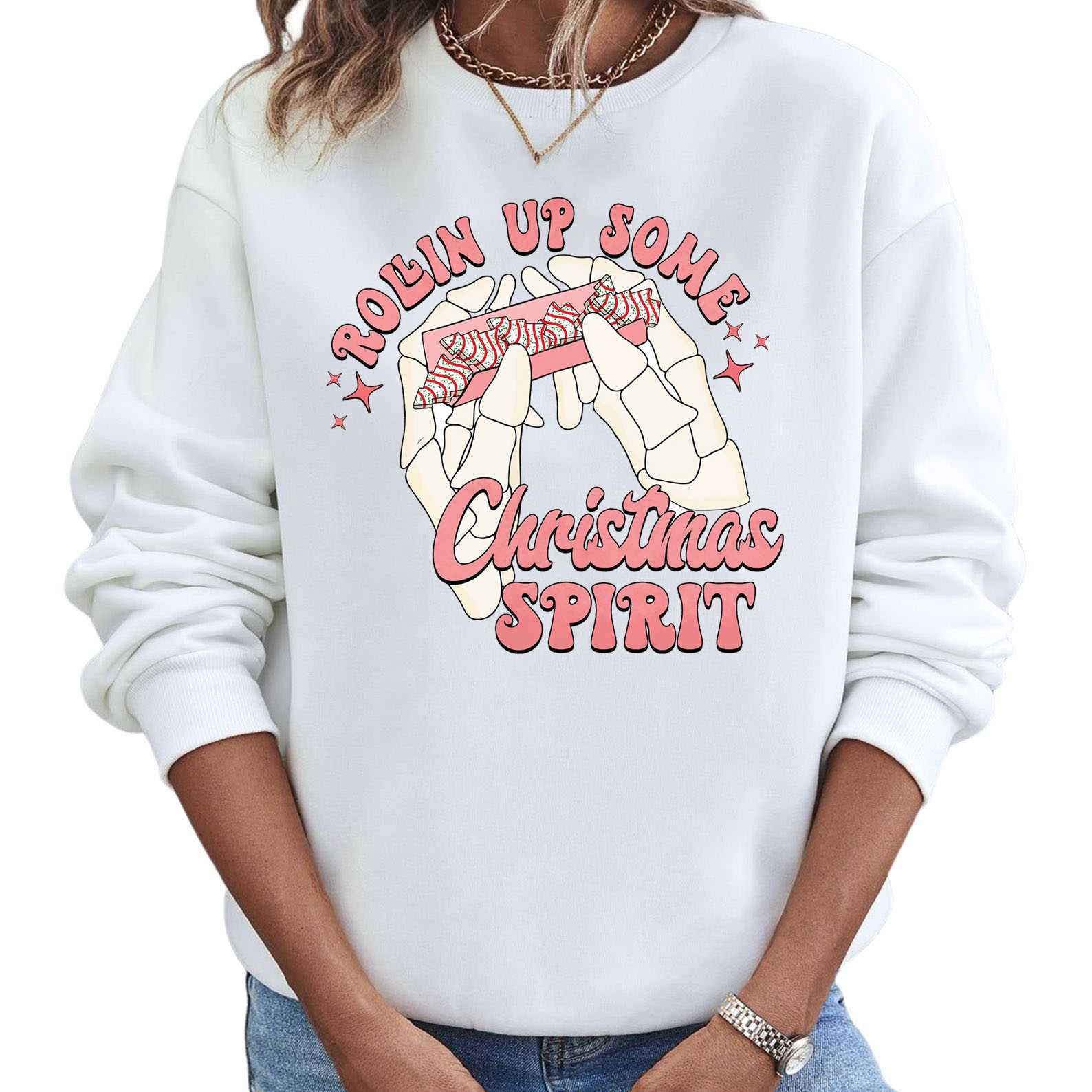 Christmas Spirit Sweatshirt – Funny Retro Holiday Crewneck