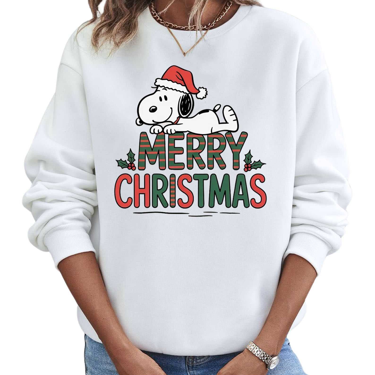 Snoopy Christmas Sweatshirt – Peanuts Holiday Character Crewneck