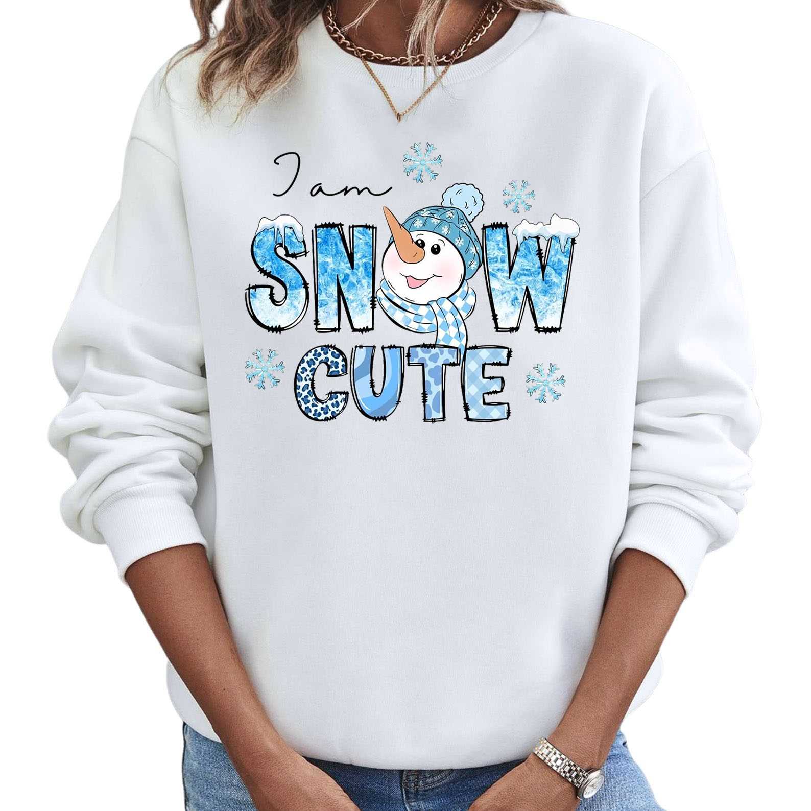 Snow Cute Sweatshirt – Whimsical Winter Wonderland Top