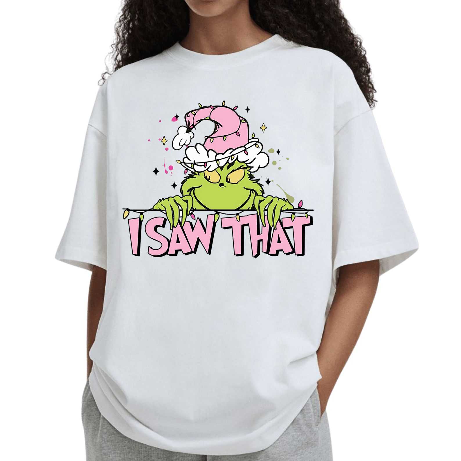 I Saw That Graphic T Shirt – Sneaky Grinch Christmas