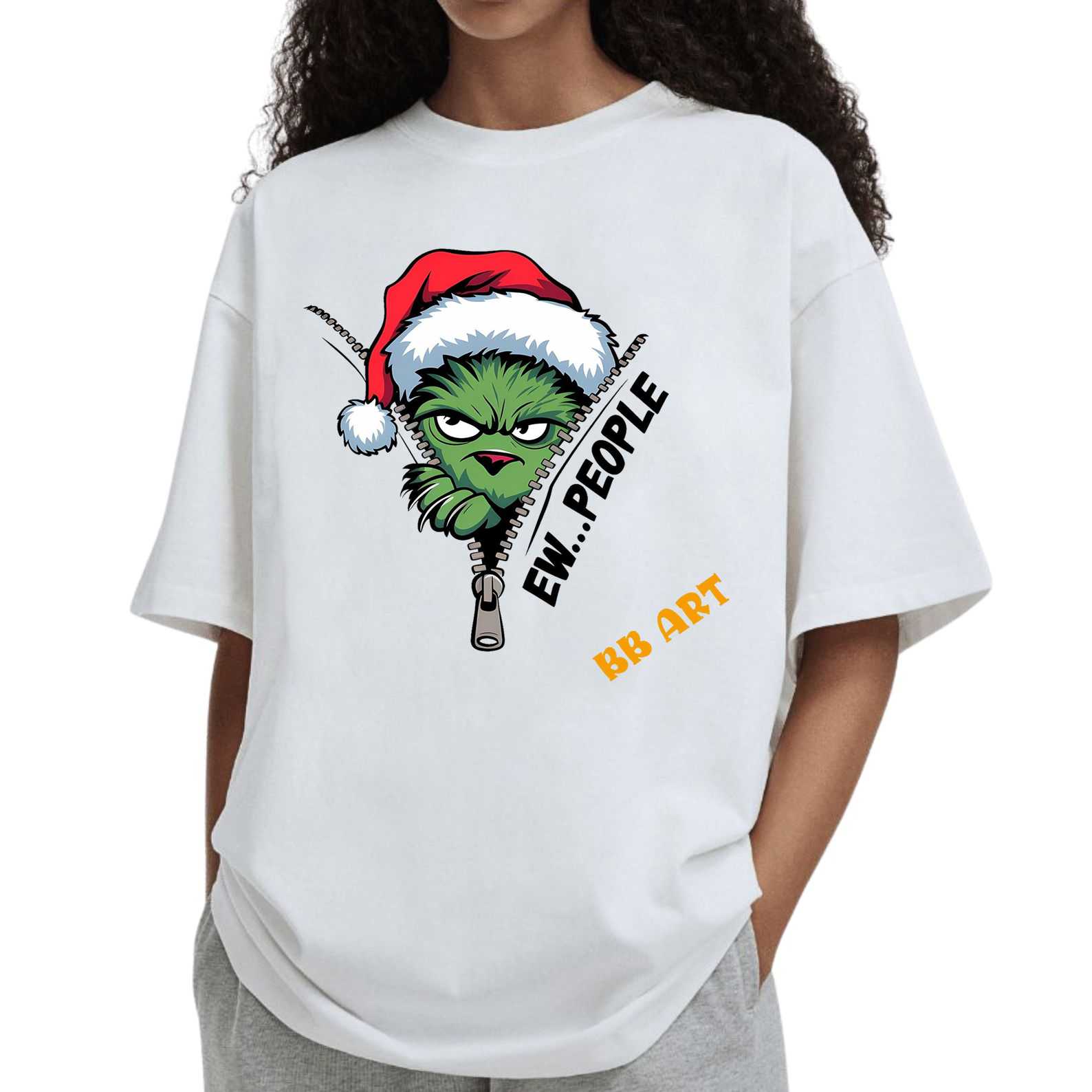 Ew People Graphic Tee – Grinch Holiday Introvert Shirt