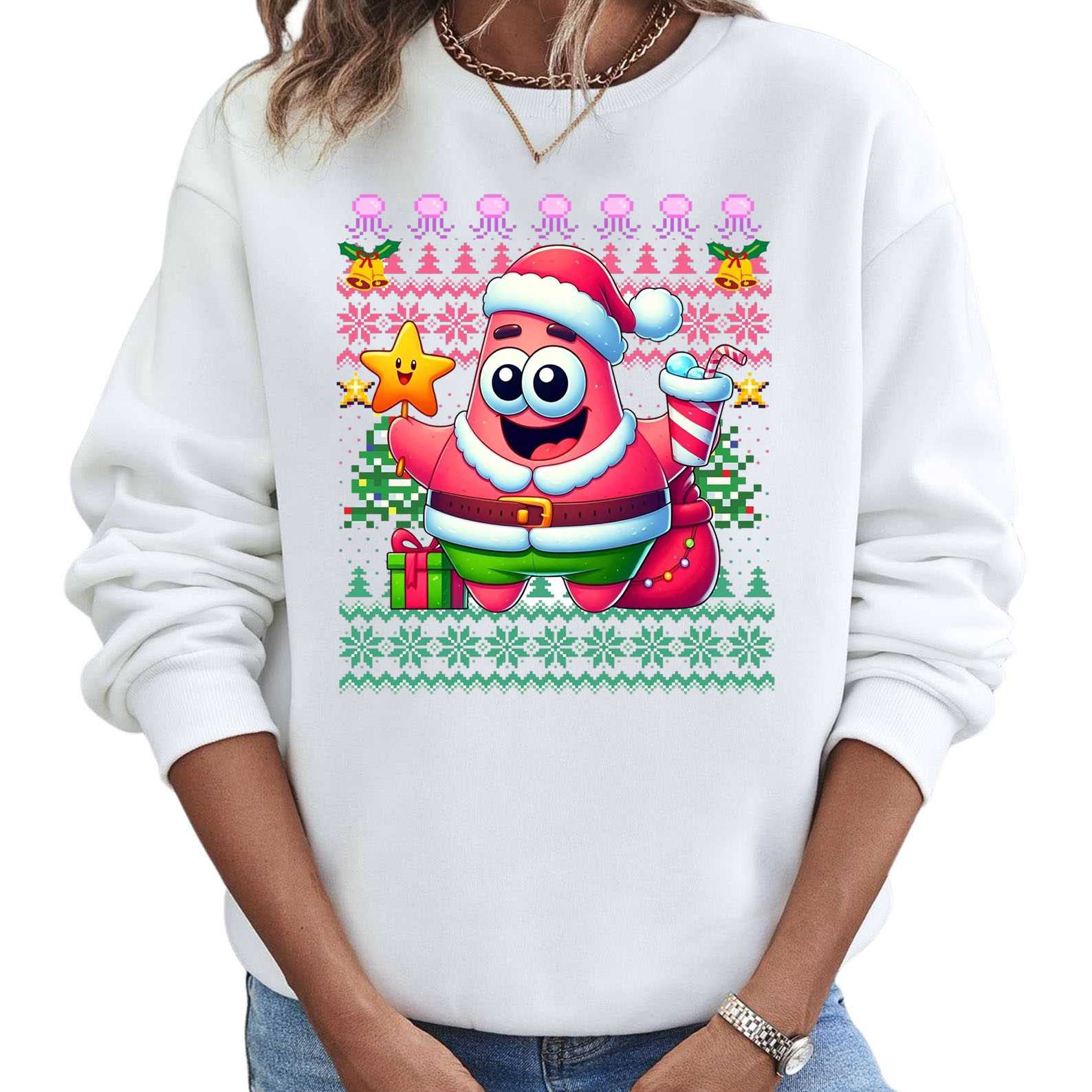 Star Santa Sweatshirt – Patrick Ugly Christmas Sweater