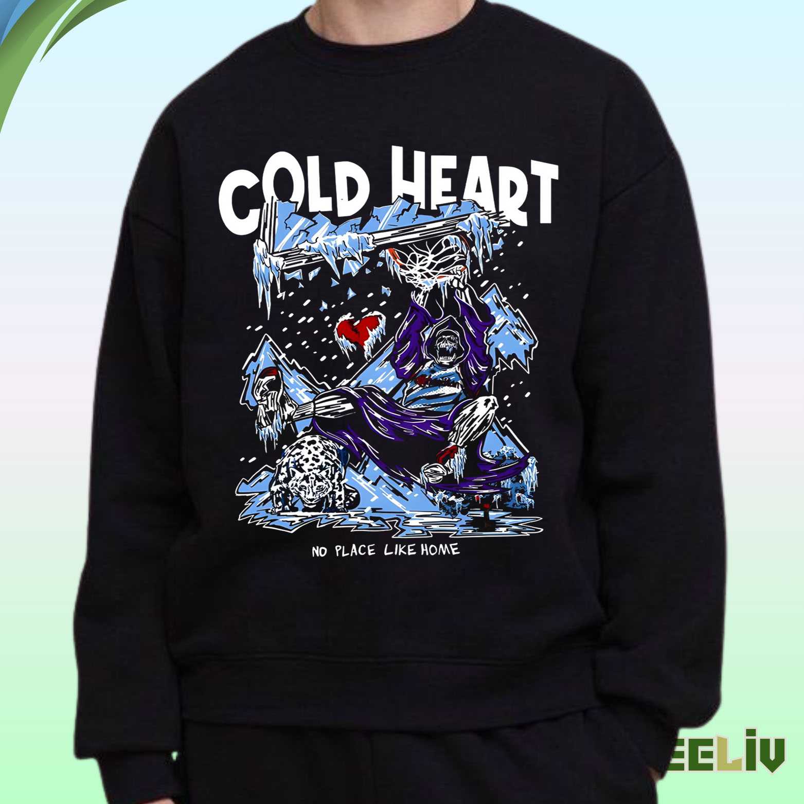Cold Heart Basketball Shirt – No Place Like Home Streetwear Ice Dunk Tee