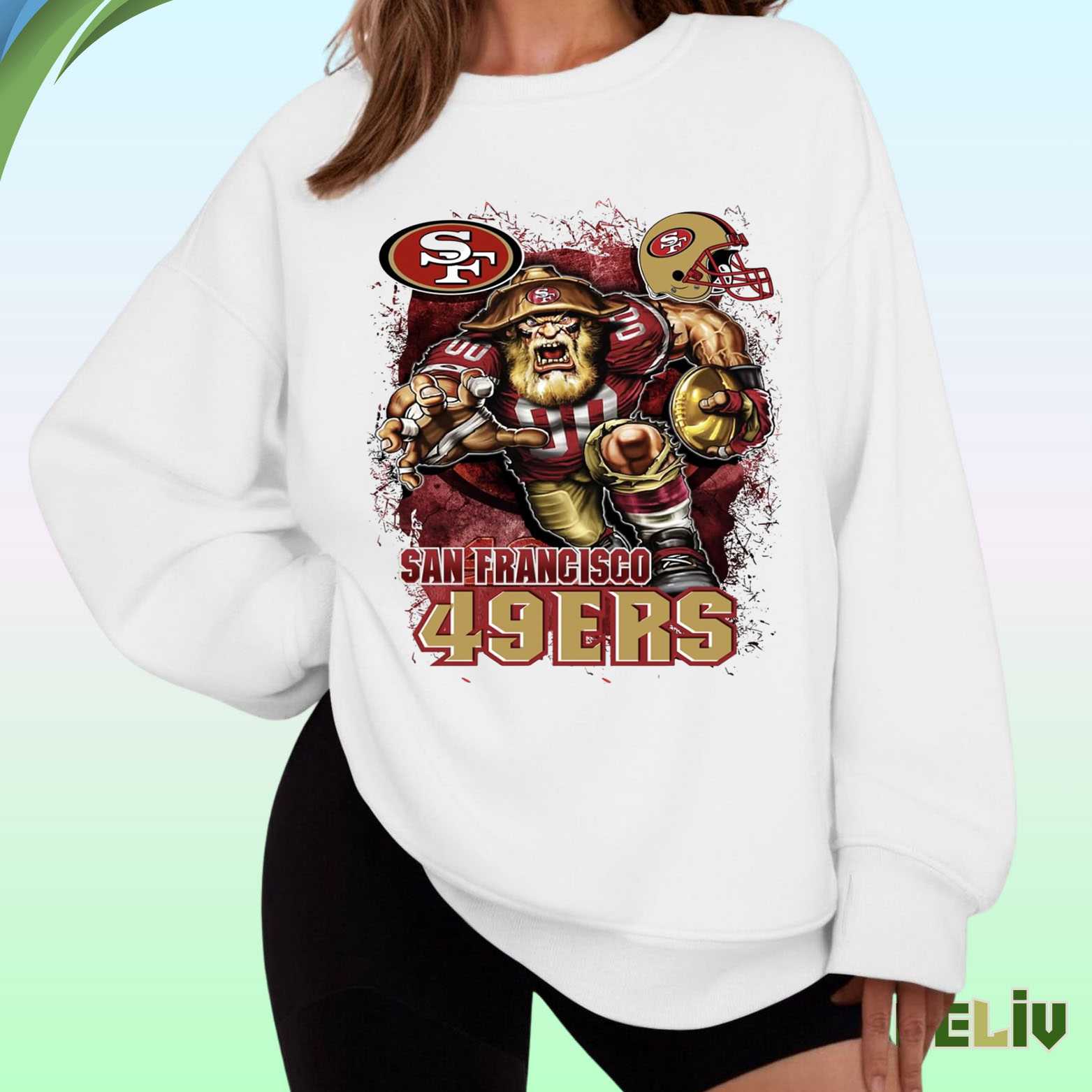 San Francisco 49ers Beast Mode Sweatshirt – Monster Halloween Fan Edition