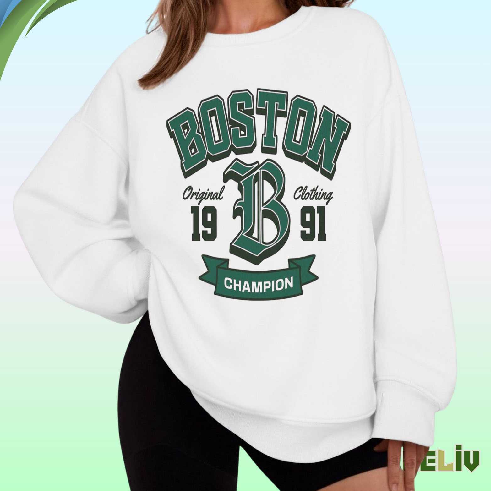 Boston Champion Sweatshirt - Vintage 1991 Collegiate Style Pullover