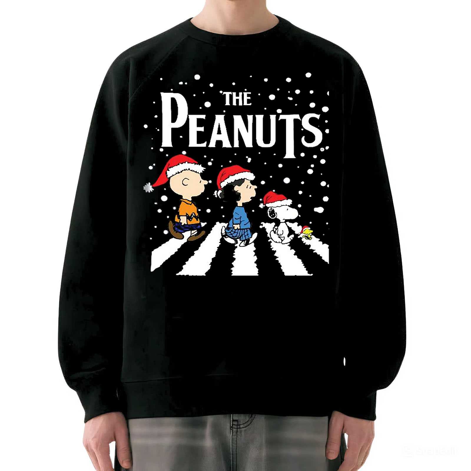 Peanuts Abbey Sweatshirt – Christmas Beatles Crossover Crewneck