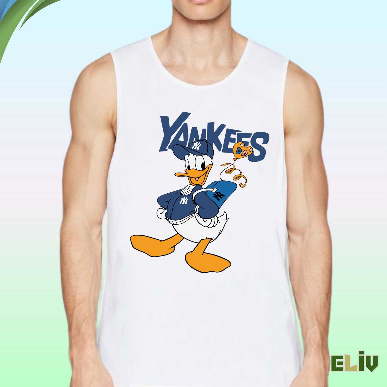 Yankees Donald Duck Classic Baseball Tank Top – Playful Cartoon Sports Fan Design