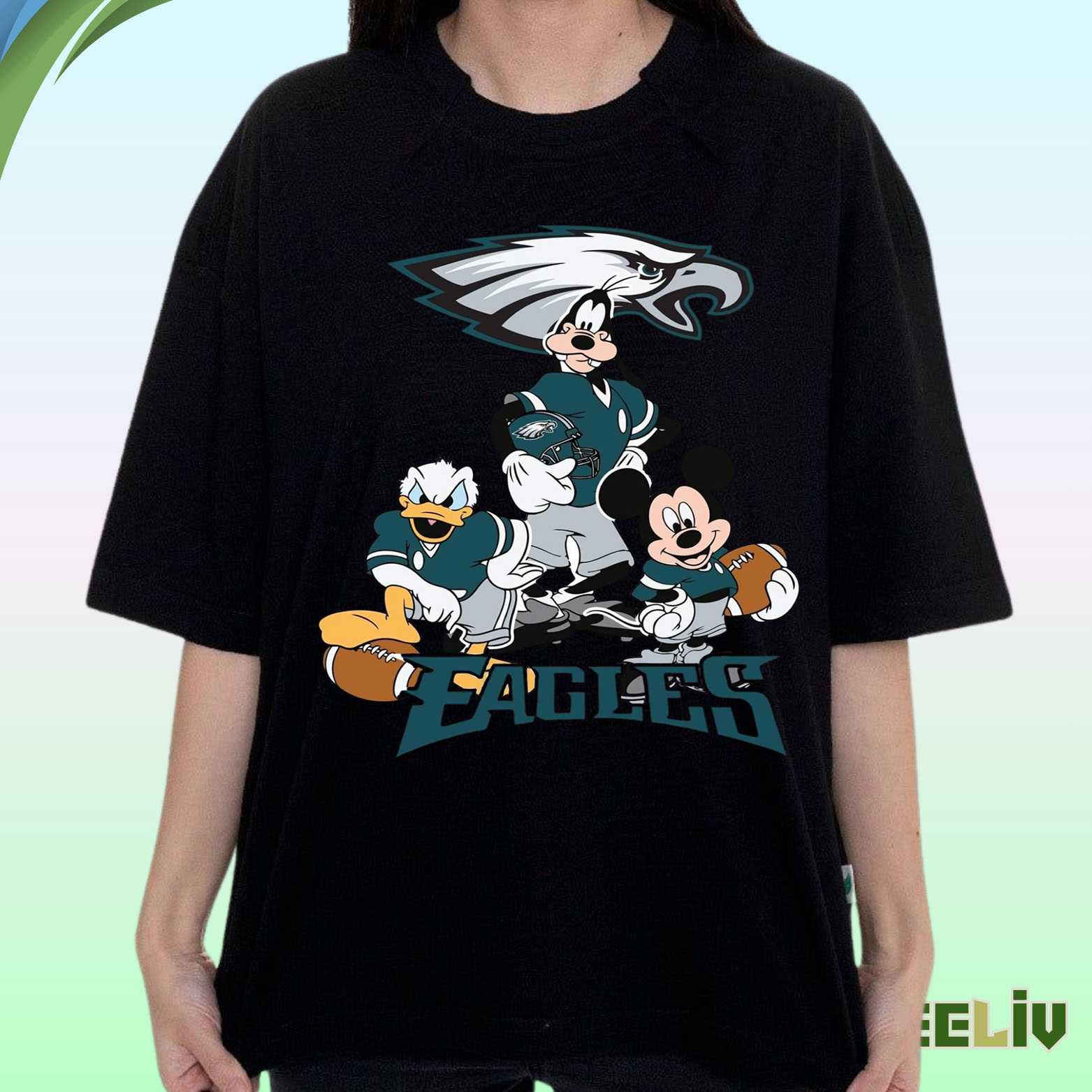 Philadelphia Eagles Disney Shirt - Mickey Donald Goofy Nfl Fan Tee