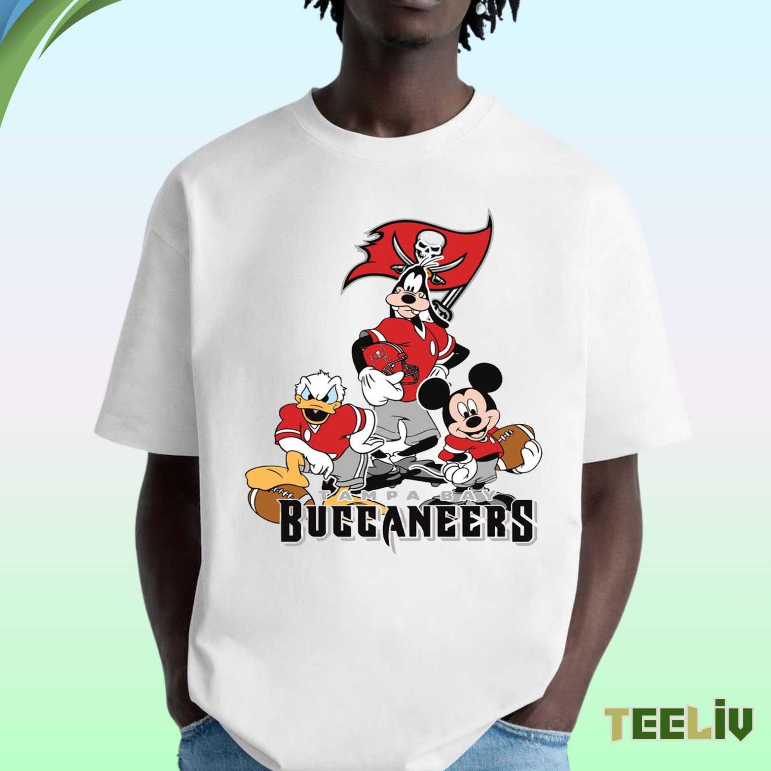 Tampa Bay Buccaneers Disney Shirt - Mickey, Donald & Goofy Nfl Fan Tee