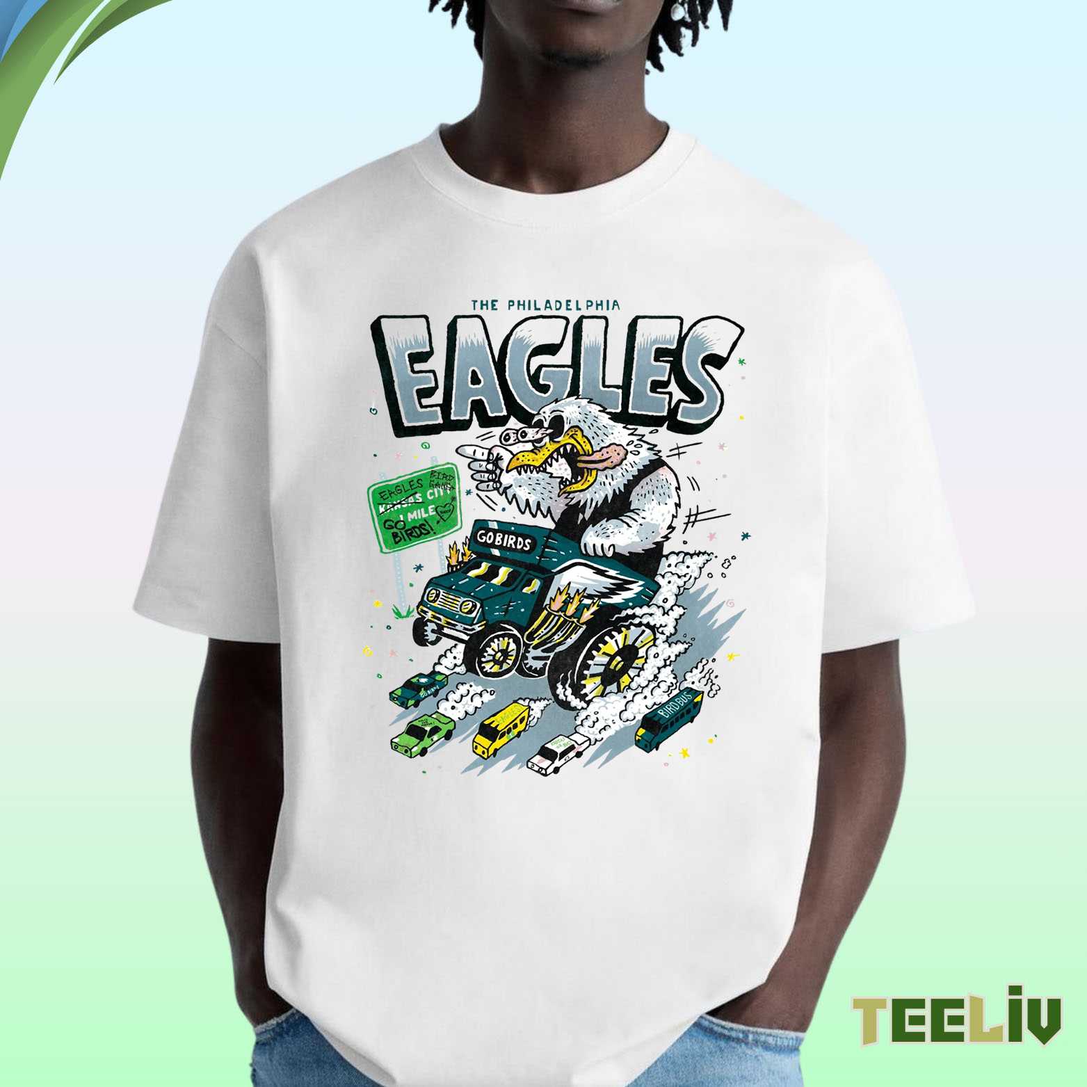 Philadelphia Eagles Monster Truck Graphic Tee – Go Birds Fan Shirt
