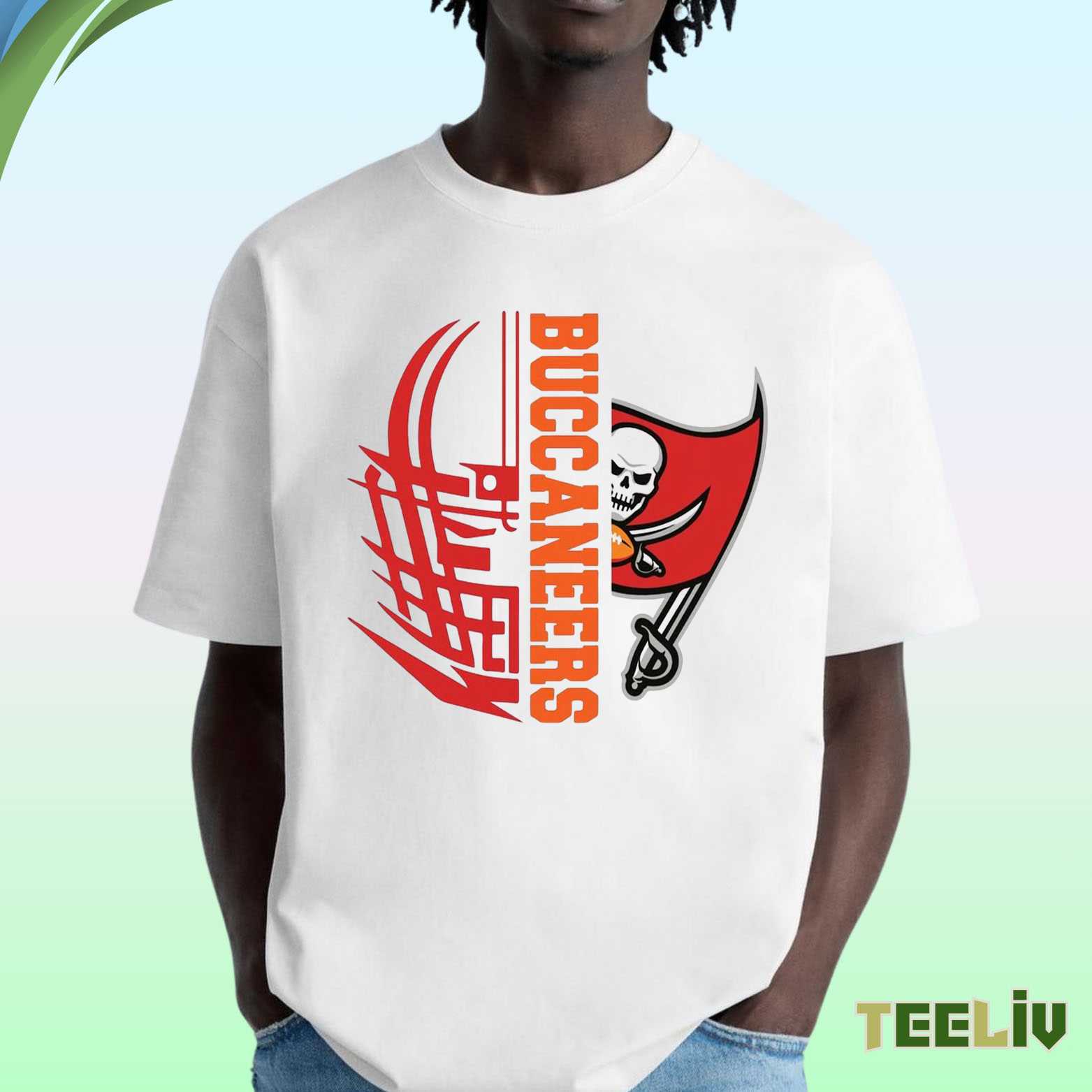 Tampa Bay Buccaneers T Shirt - Split Logo Design