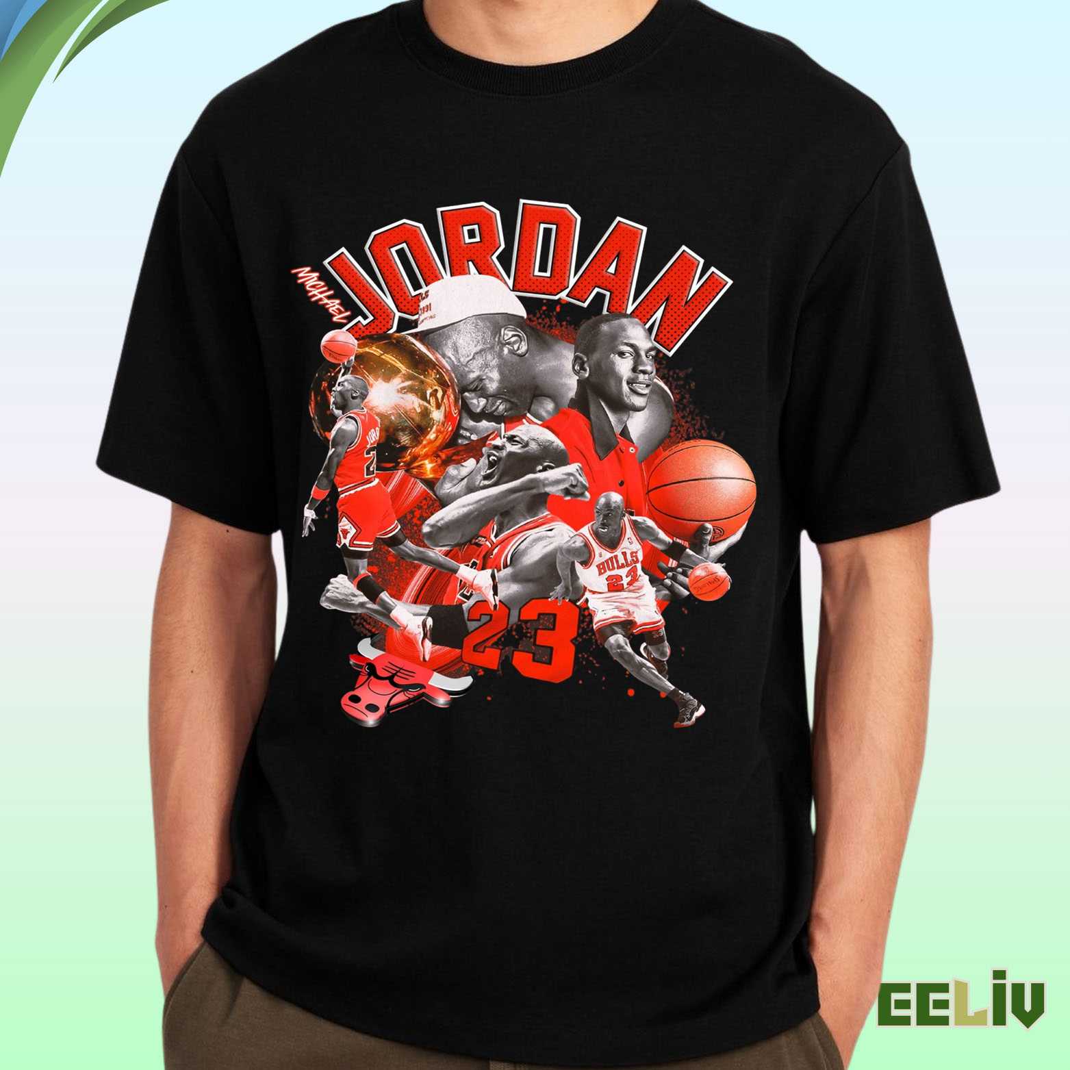 Michael Jordan Chicago Bulls Shirt – No23 Basketball Legend Tribute Tee