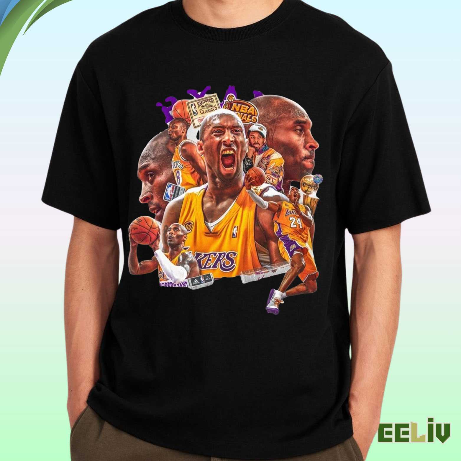 Kobe Bryant Legendary Moments Lakers Tee – Black Basketball Tribute Shirt