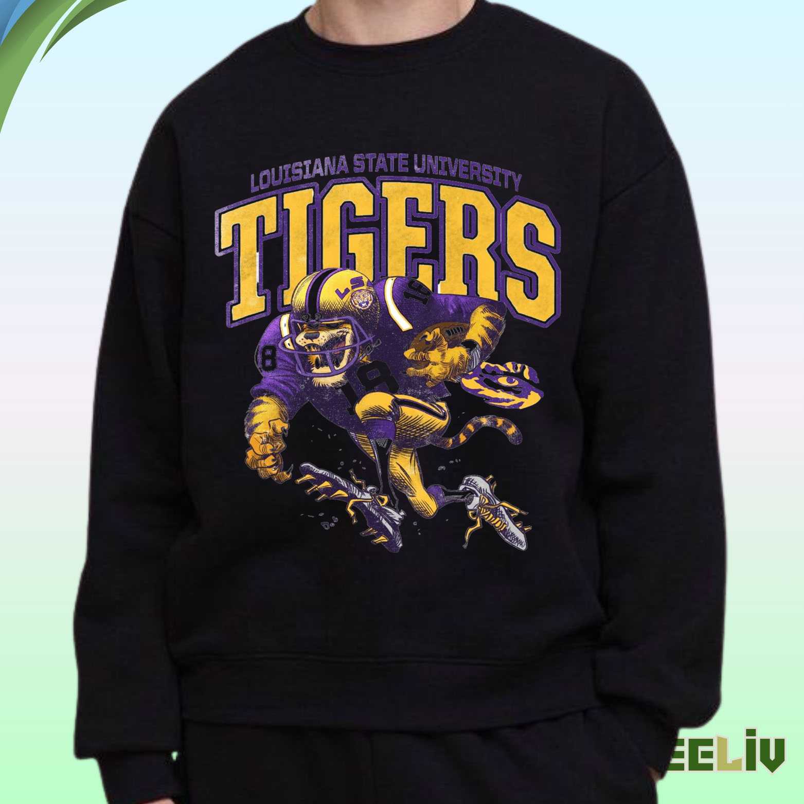 Lsu Tigers Football Sweatshirt – Fierce Louisiana State Game Day Crewneck