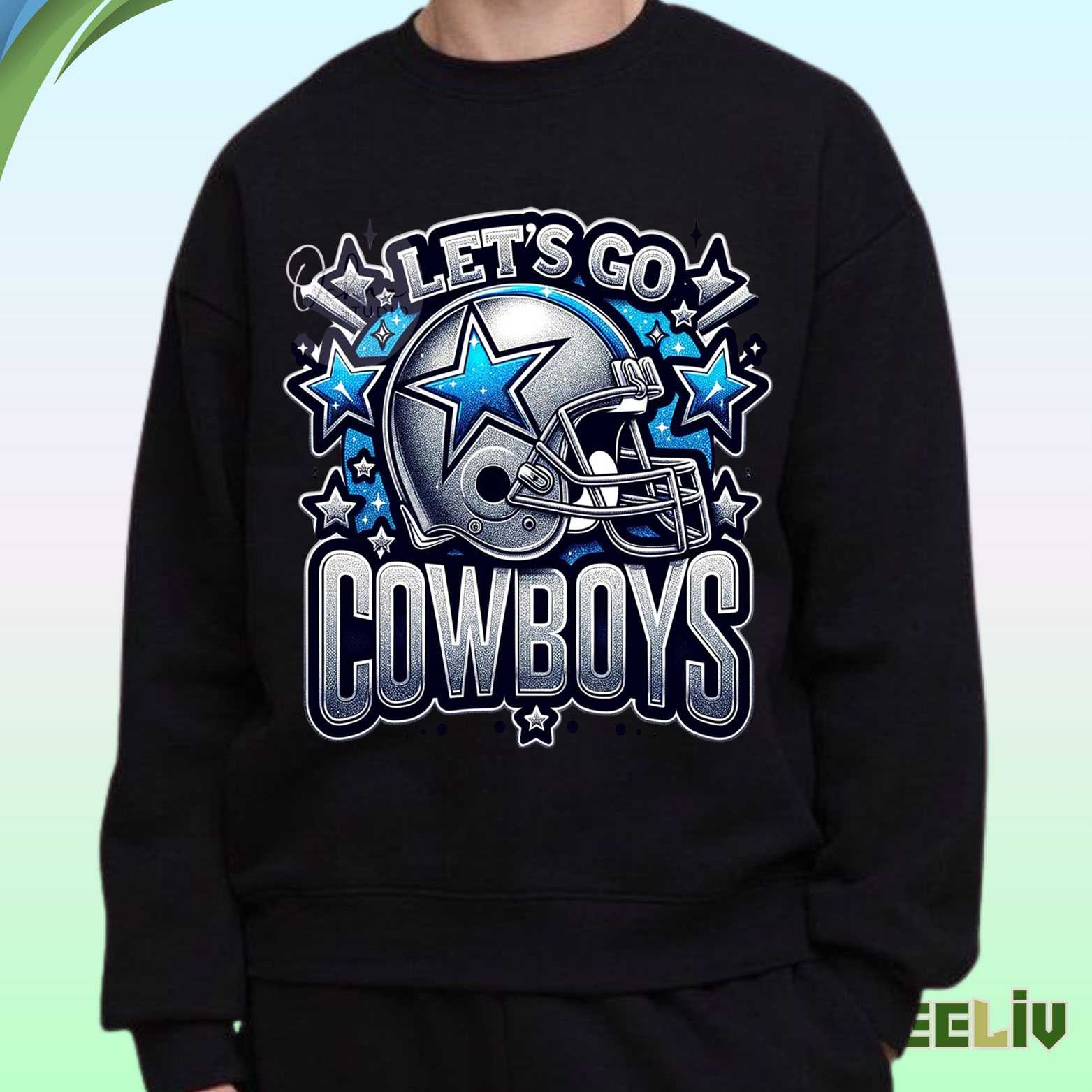 Dallas Cowboys Spirit Sweatshirt – Let’s Go Cowboys Game Day Hype Crewneck