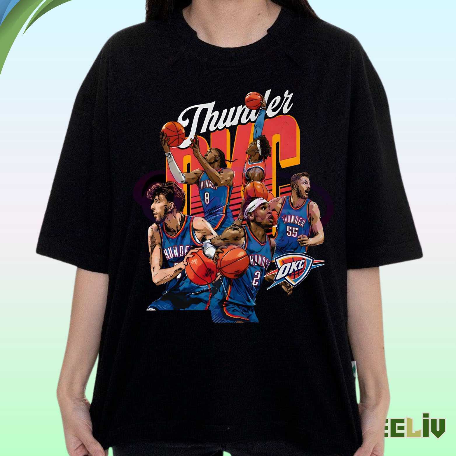 Oklahoma City Thunder Basketball Legends Tee – Dynamic Team Artwork