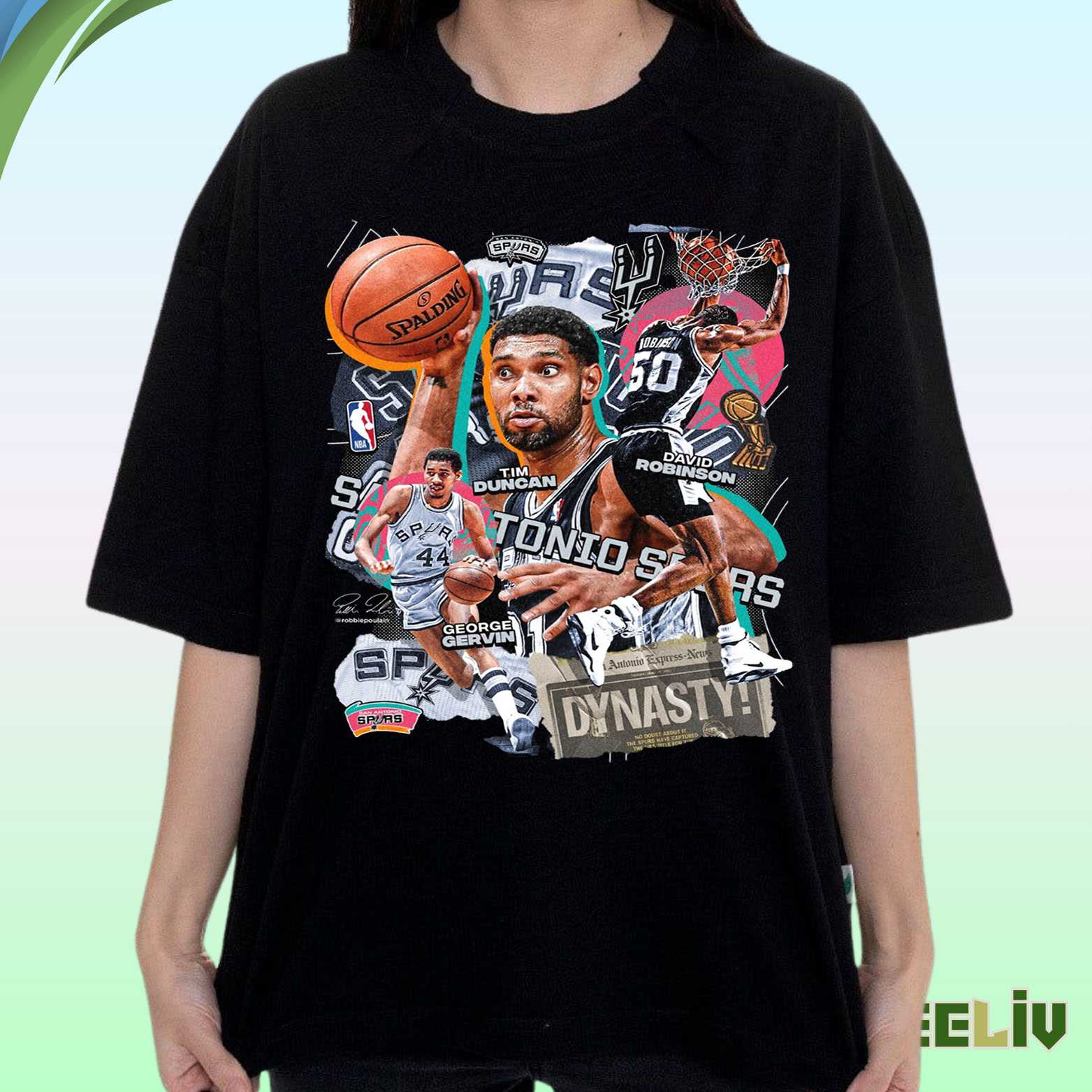 Tim Duncan San Antonio Spurs Shirt – Nba Dynasty Legends Tribute Tee
