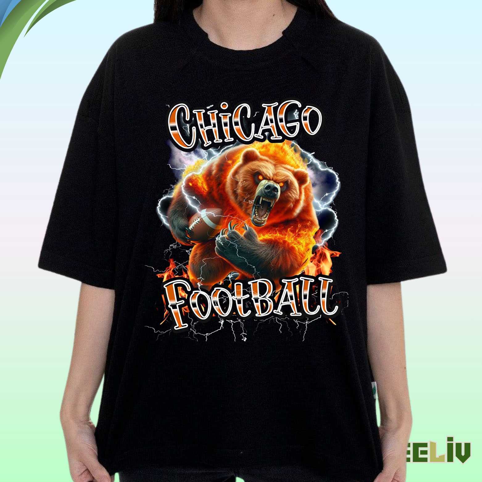 Chicago Football Shirt – Nfl Inspired Bear Power Graphic Tee