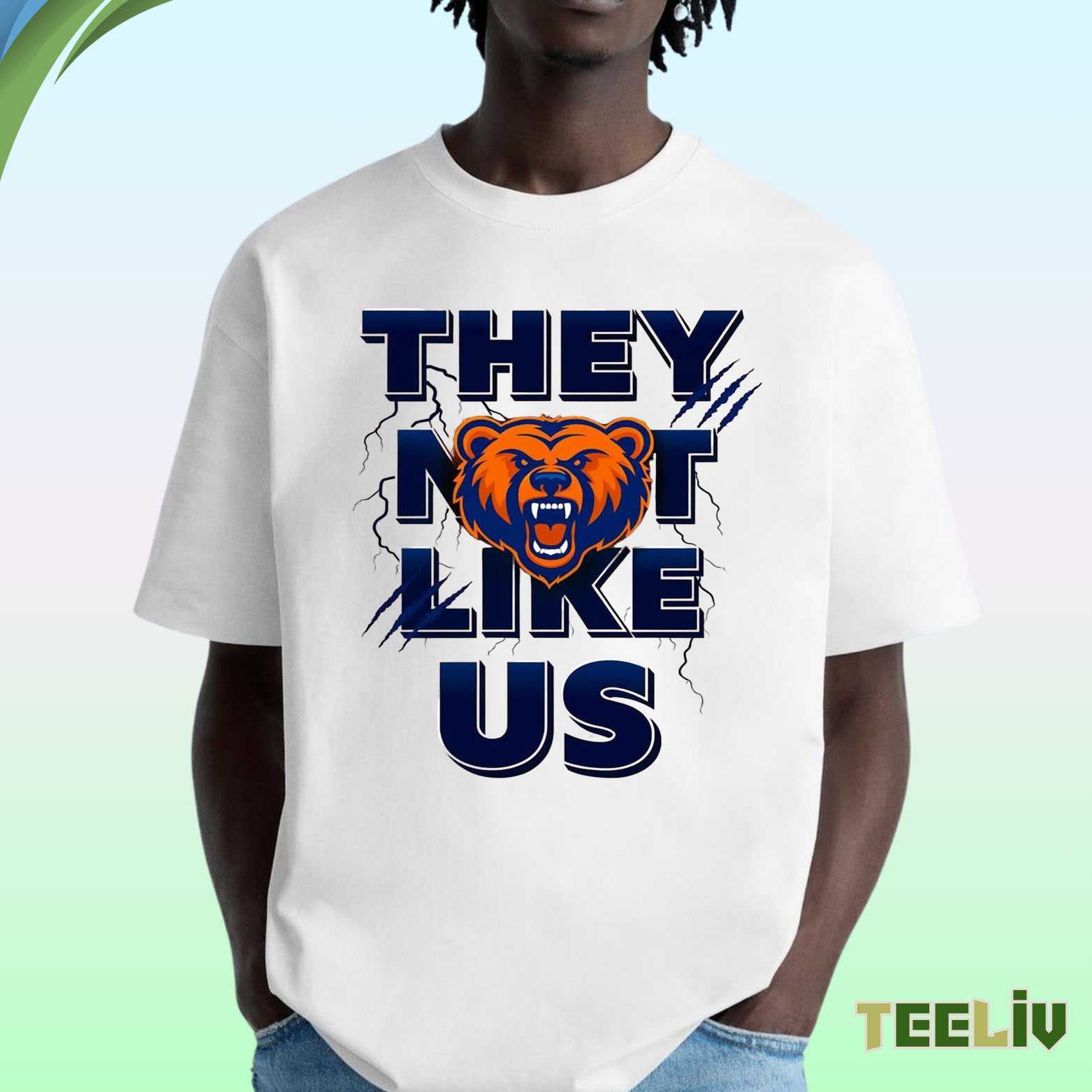 Chicago Bears Shirt – They Not Like Us Nfl Grit Fan Statement Tee