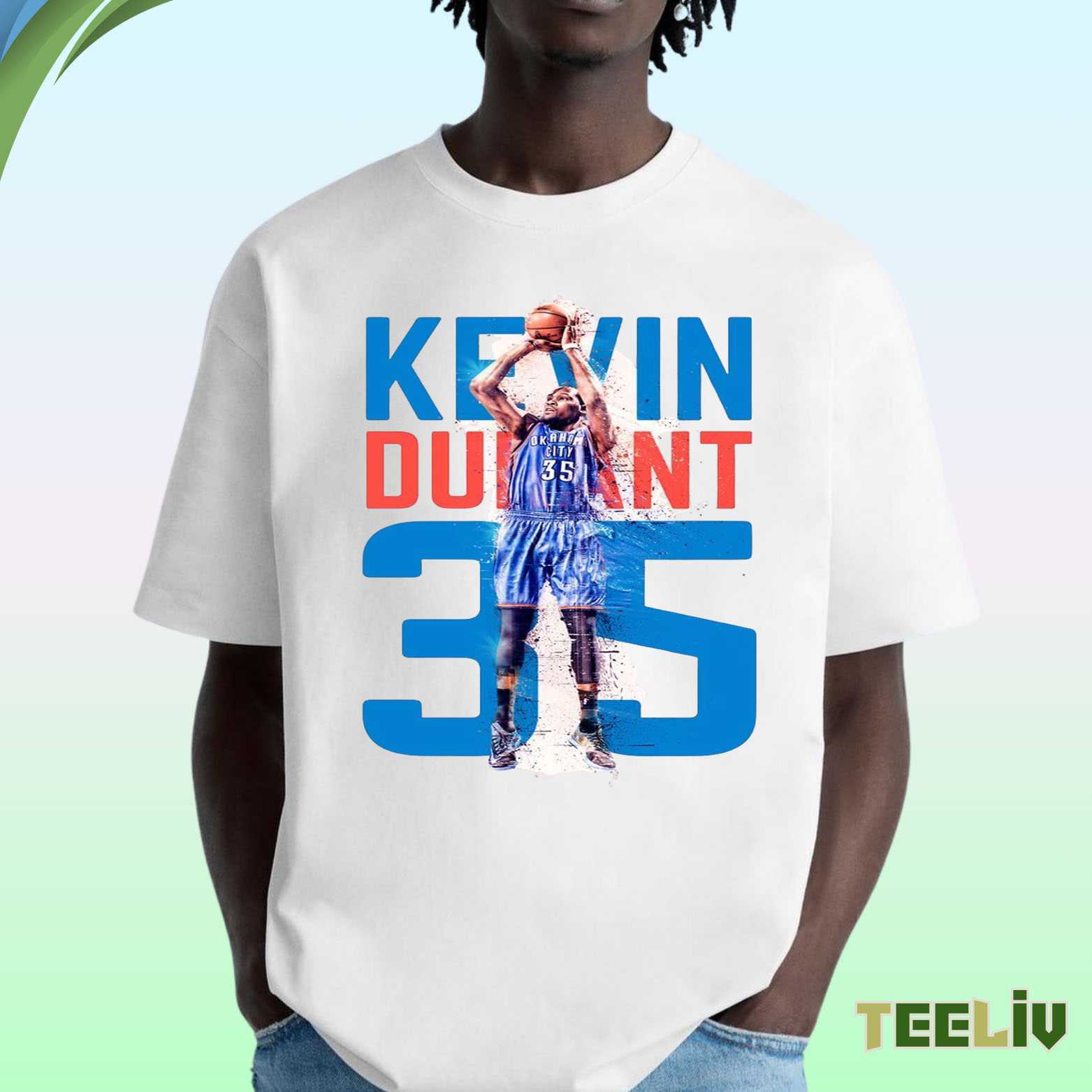Kevin Durant Okc Shirt – Thunder No.35 Basketball Legend Tribute Tee