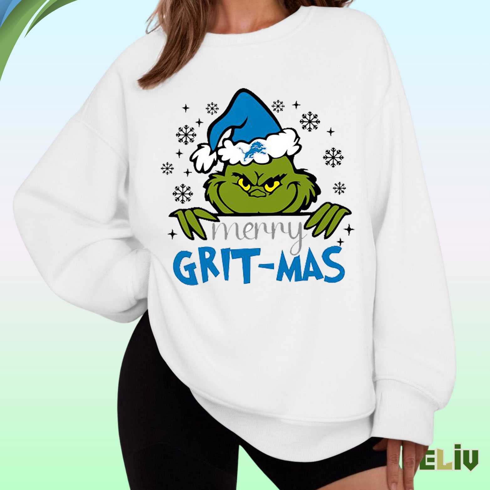 Detroit Lions Grinch Merry Grit Mas Sweatshirt