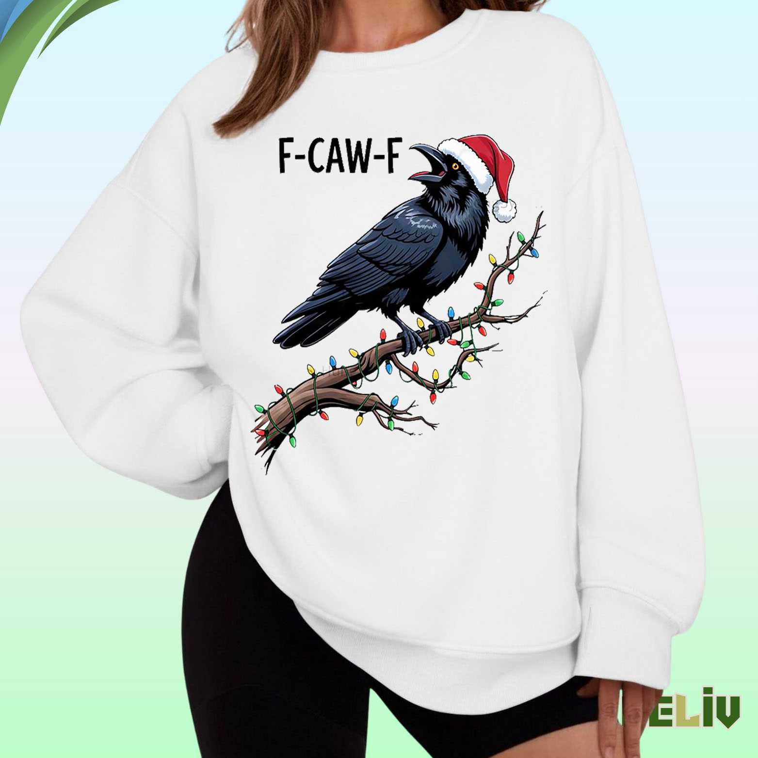Christmas Crow – F-Caw-F Holiday Sweatshirt