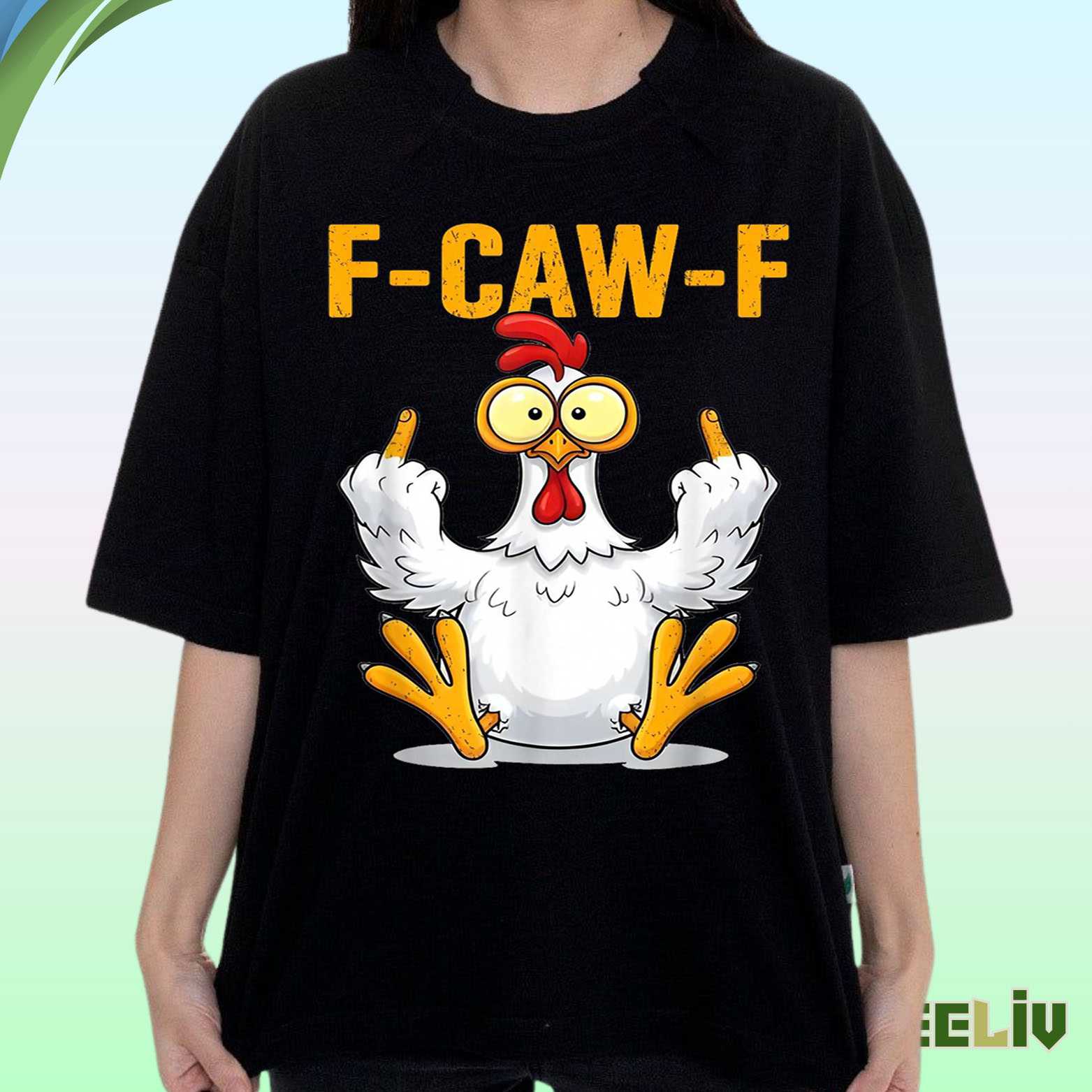 Flip Off Chicken – F Caw F Attitude T Shirt