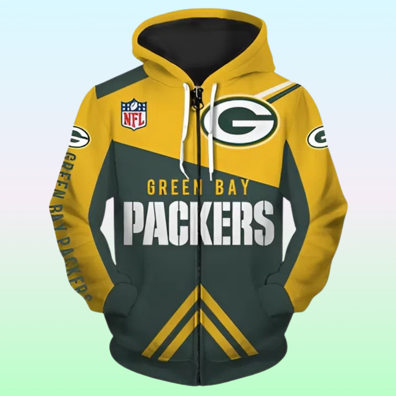 Green Bay Packers Zip Up Hoodie – Game Day Fan Essential