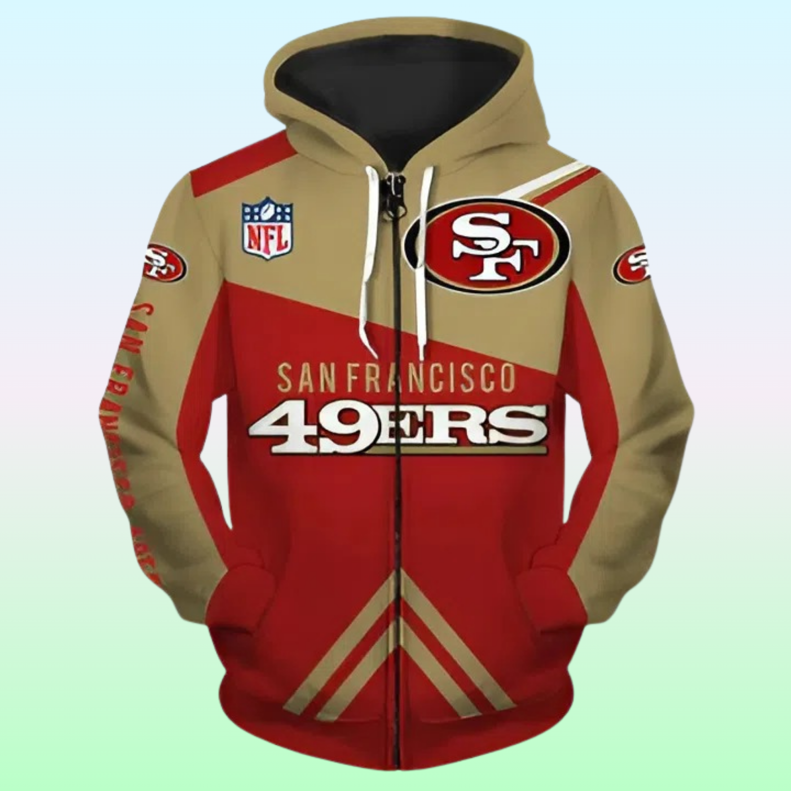 San Francisco 49ers Zip Up Hoodie – Bold Team Spirit Pullover