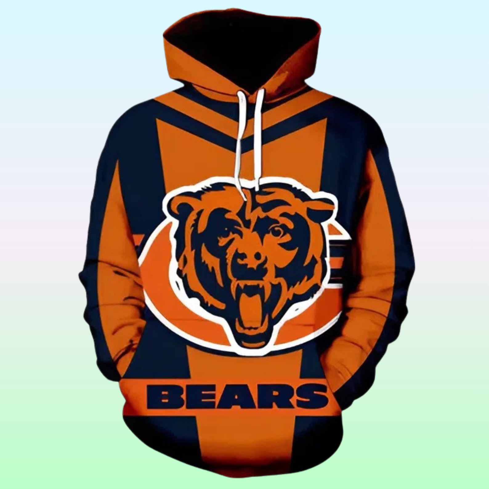 Chicago Bears 3d Hoodie – Bold Fan Pullover Sweatshirt