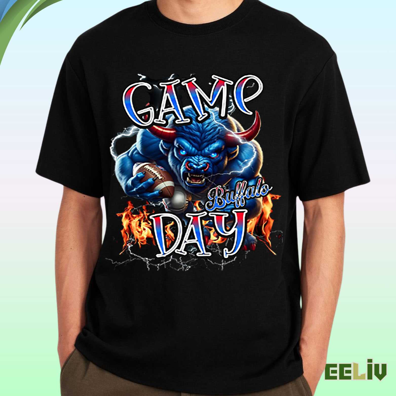 Buffalo Bills T Shirt – Game Day Bull Graphic Tee