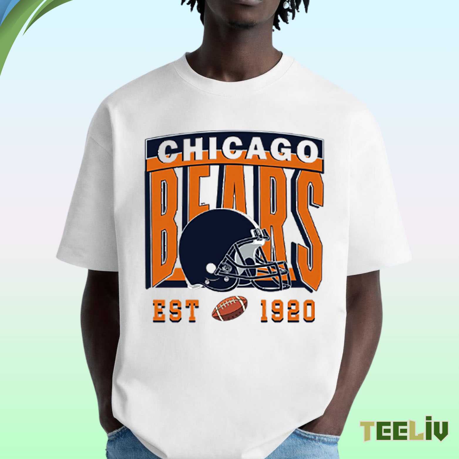 Chicago Bears Vintage Helmet T Shirt – Classic Football Heritage Tee