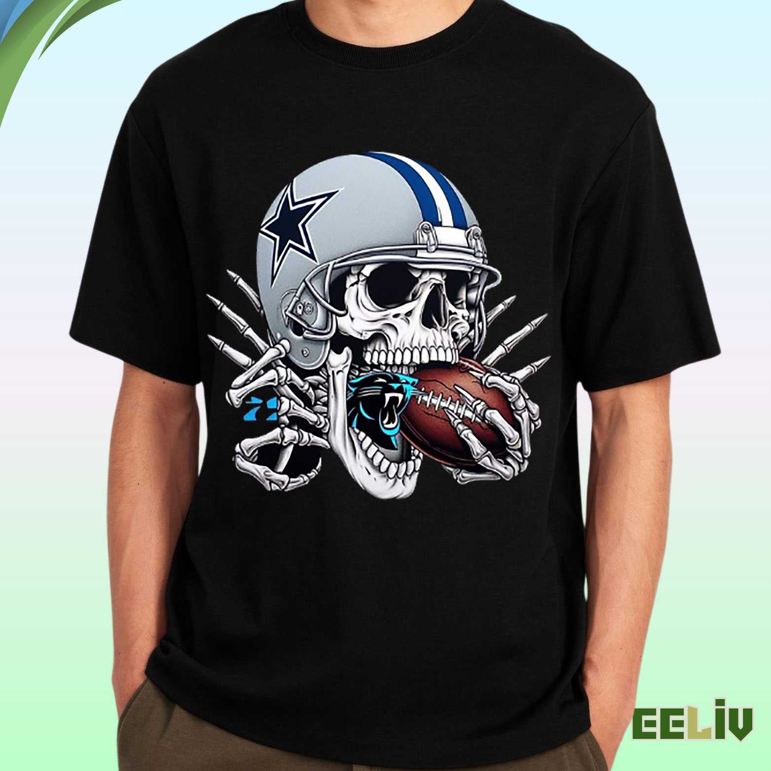 Dallas Cowboys T Shirt – Skull Gridiron Fan Tee