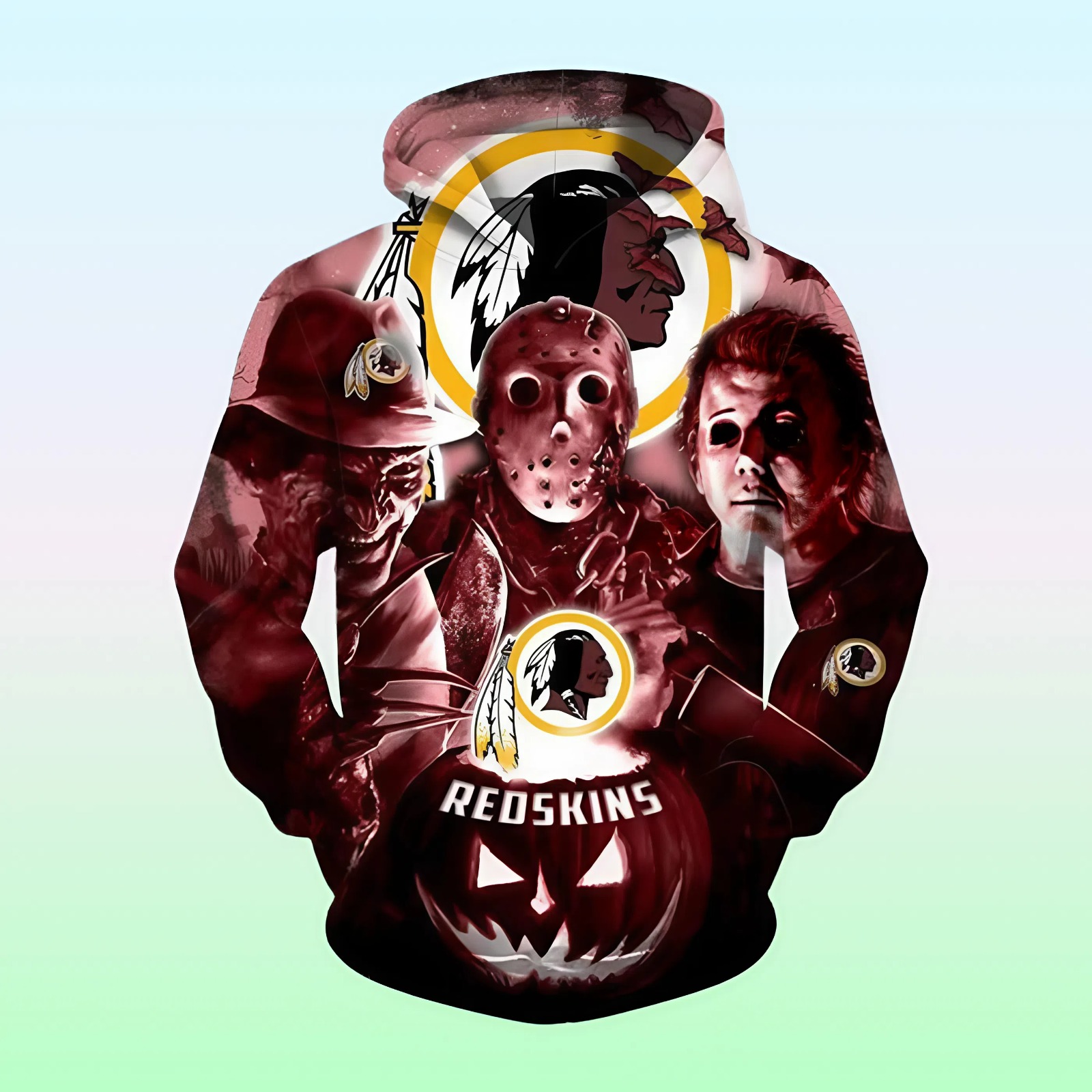 Washington Redskins Sweatshirt – Scary Halloween Fan Hoodie