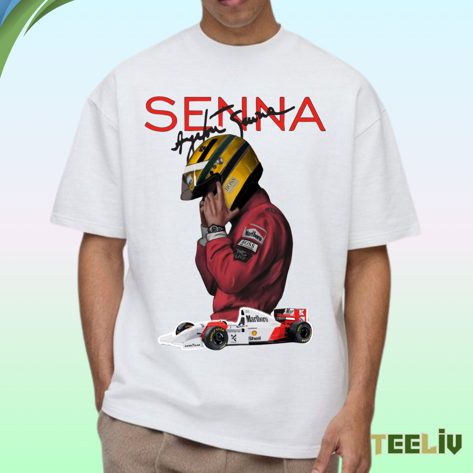 Ayrton Senna F1 Legend Shirt - Mclaren Racing Tribute Tee