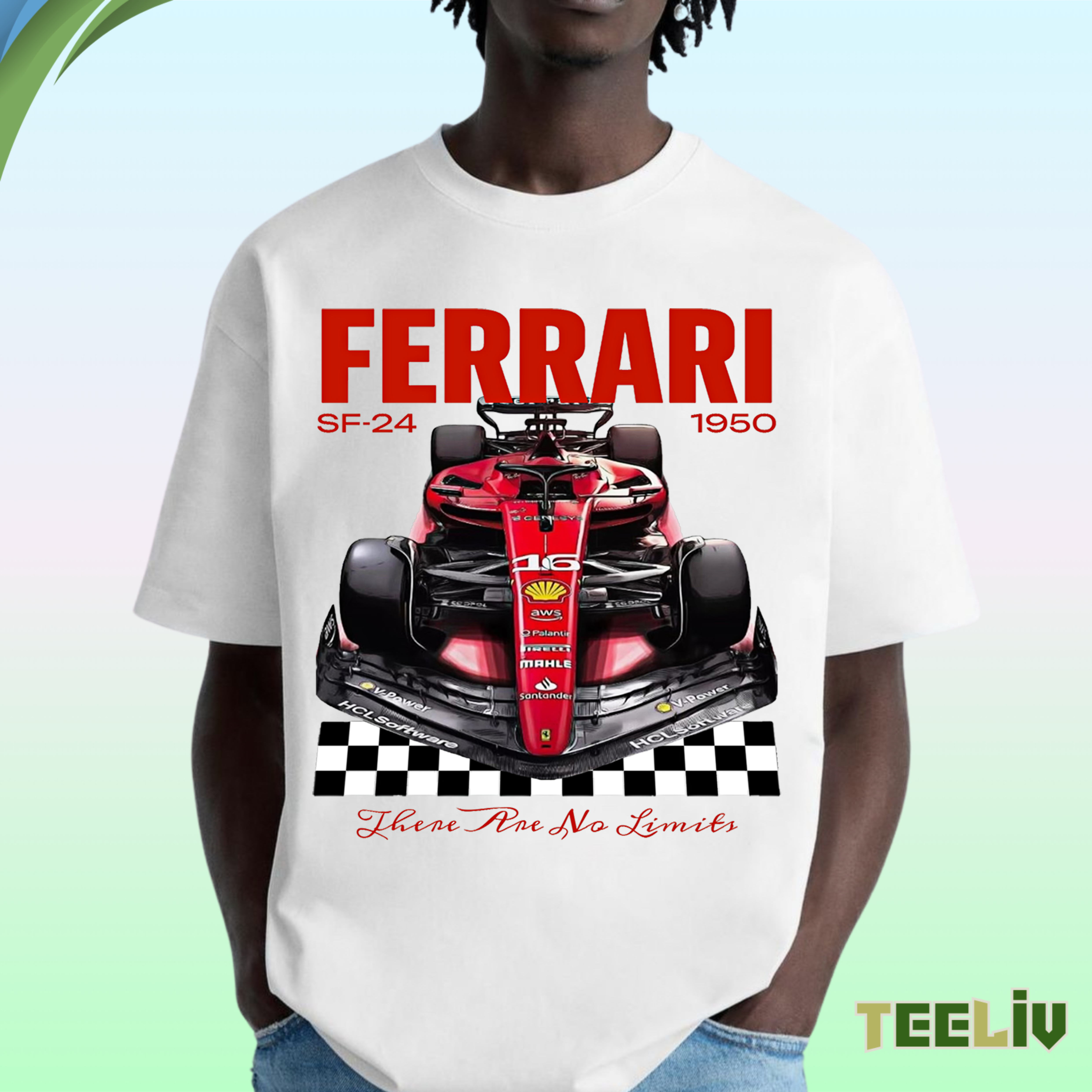 Ferrari Sf24 Formula 1 Tshirt - There Are No Limits Tee