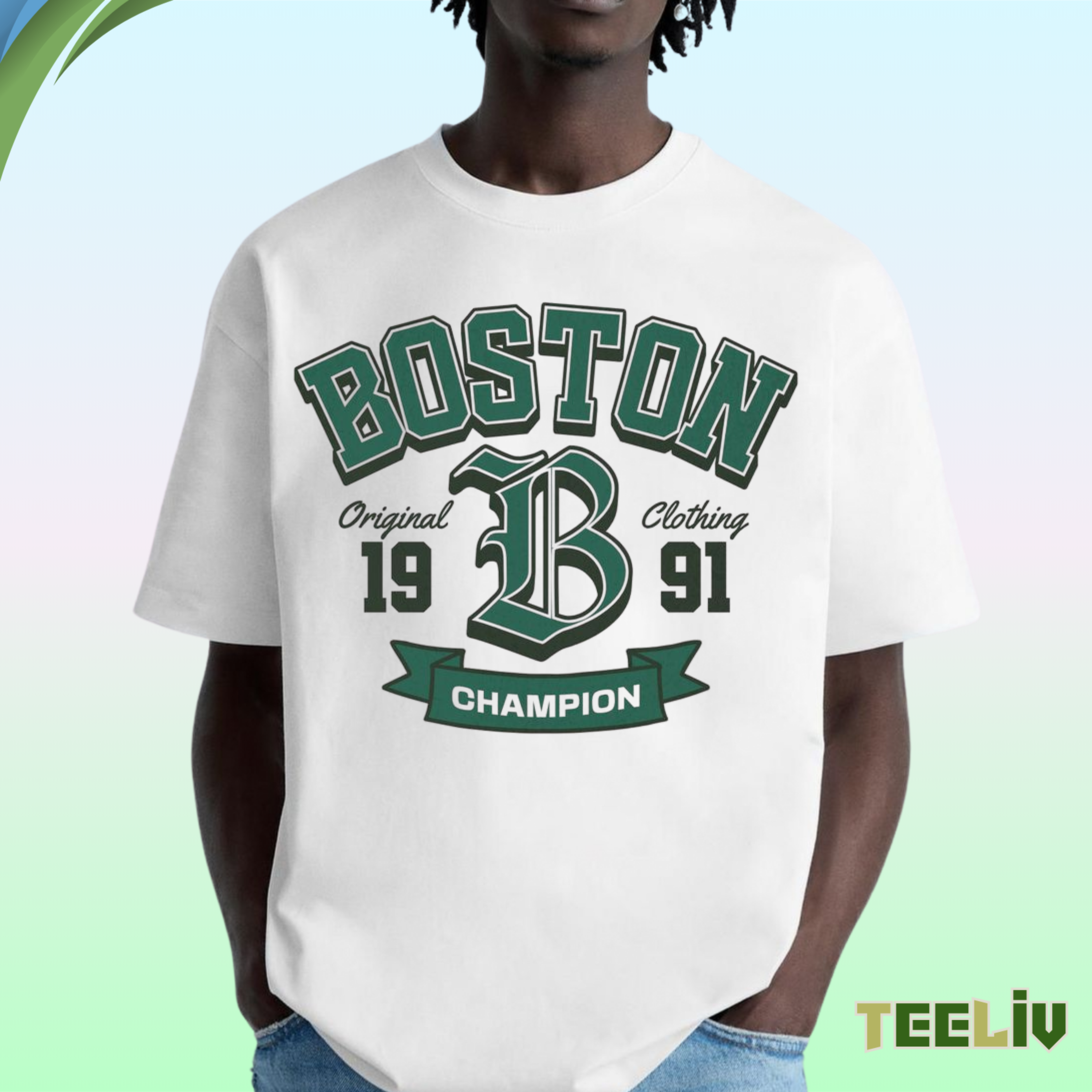 Boston 1991 Champion Shirt - Vintage College Style Sports Tee