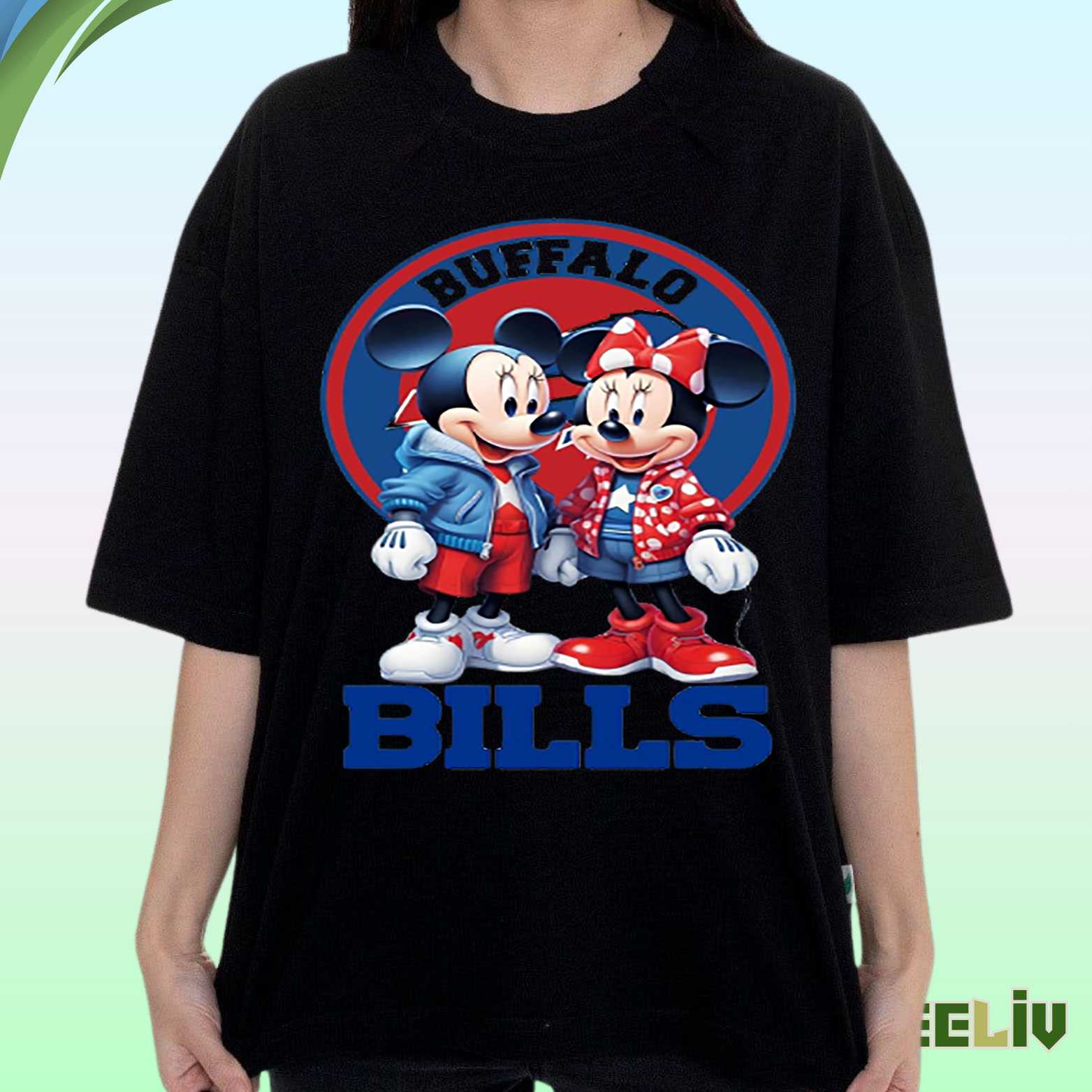 Buffalo Bills T Shirt - Mickey Minnie Vintage Football Graphic Tee