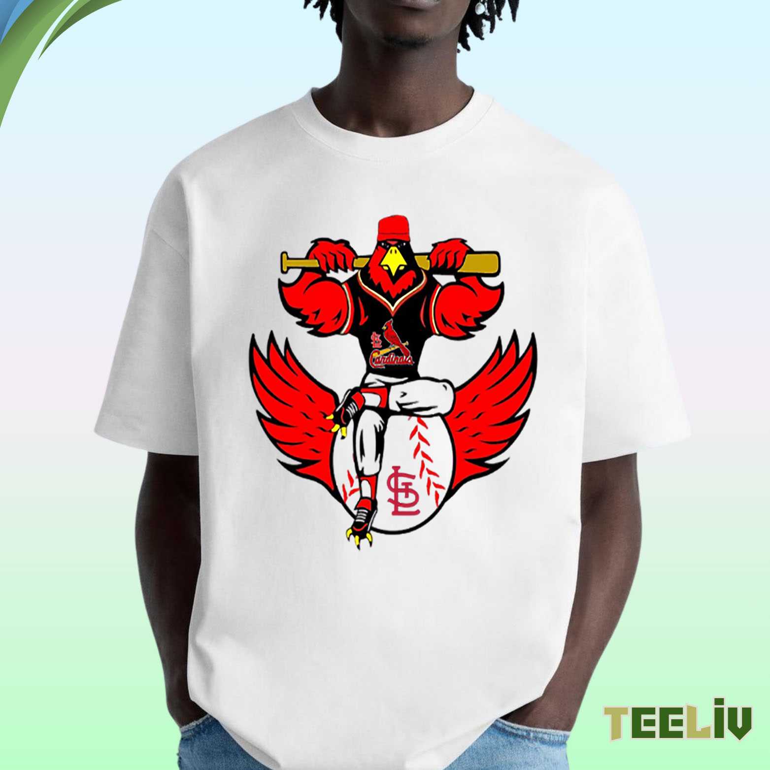 St Louis Cardinals Mascot Shirt - Fierce Redbird Baseball Unisex Tee