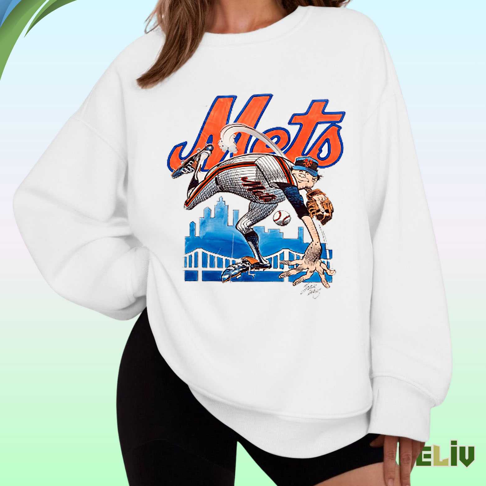 Mets Retro Pitcher – New York Baseball Sweatshirt