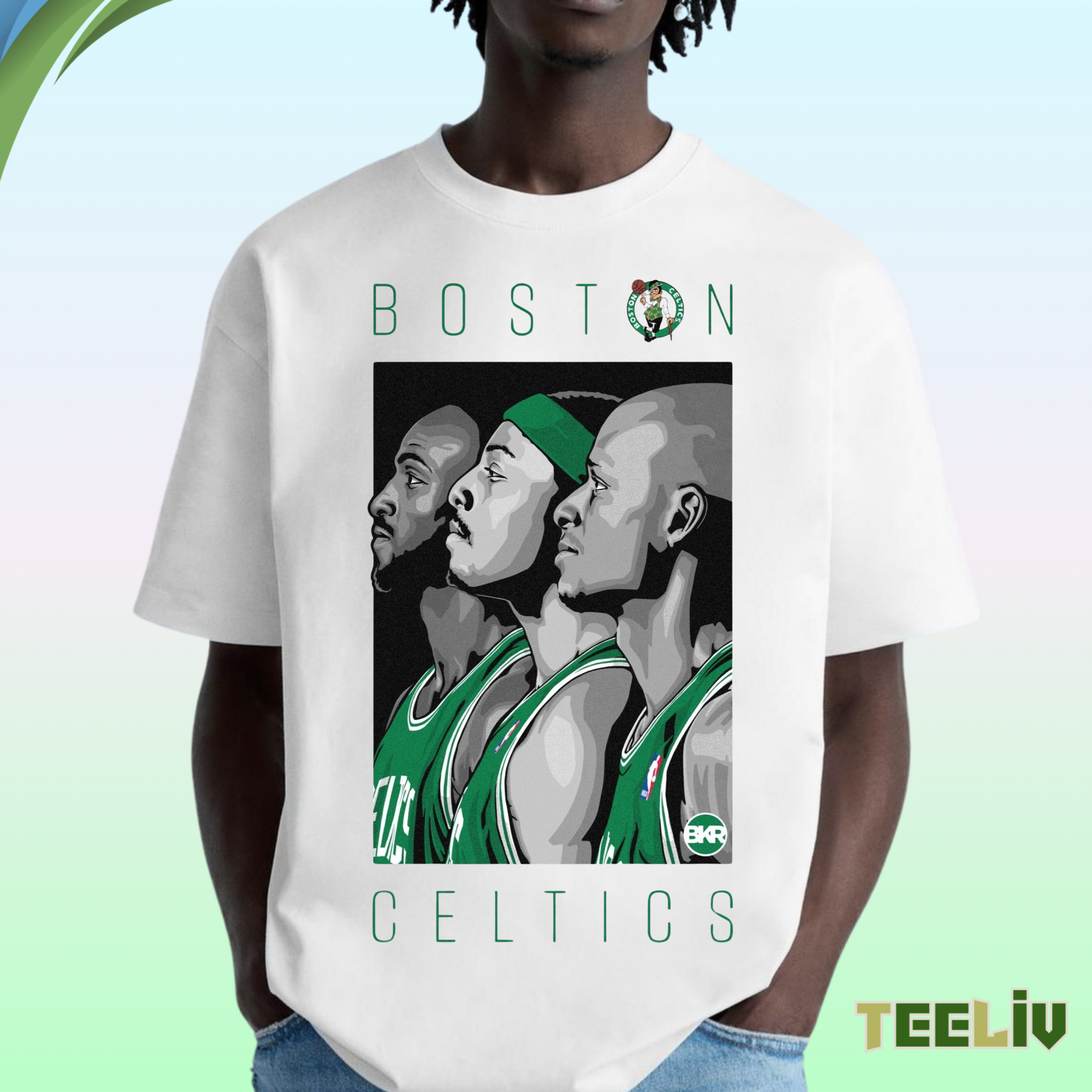Boston Celtics Legends Tshirt - The Big Three Tribute Tee