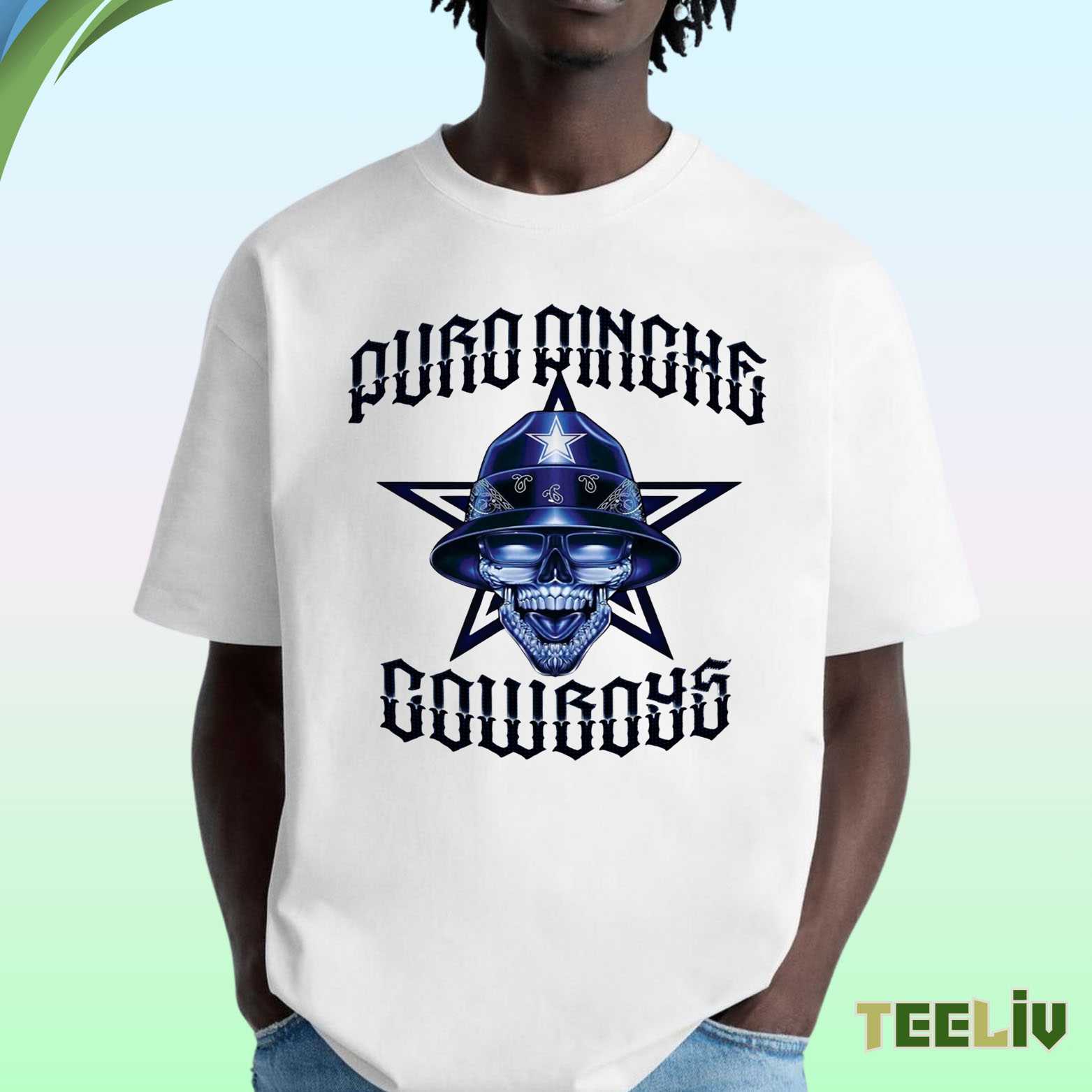 "puro Pinche Cowboys" Skull Tee - Dallas Cowboys Fanwear