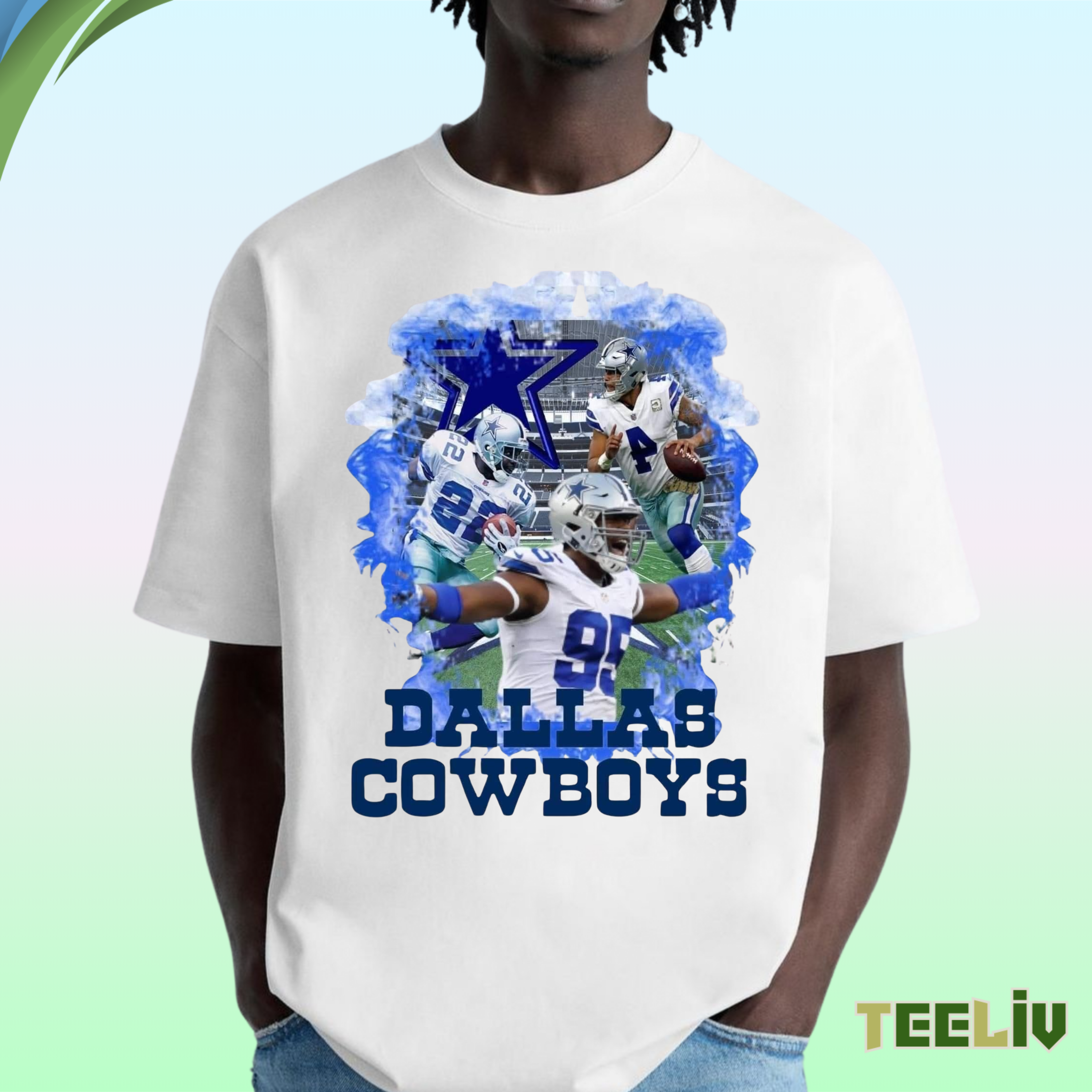 Dallas Cowboys Football T Shirt - Star Power Nfl Legends & Game Day Spirit Tee