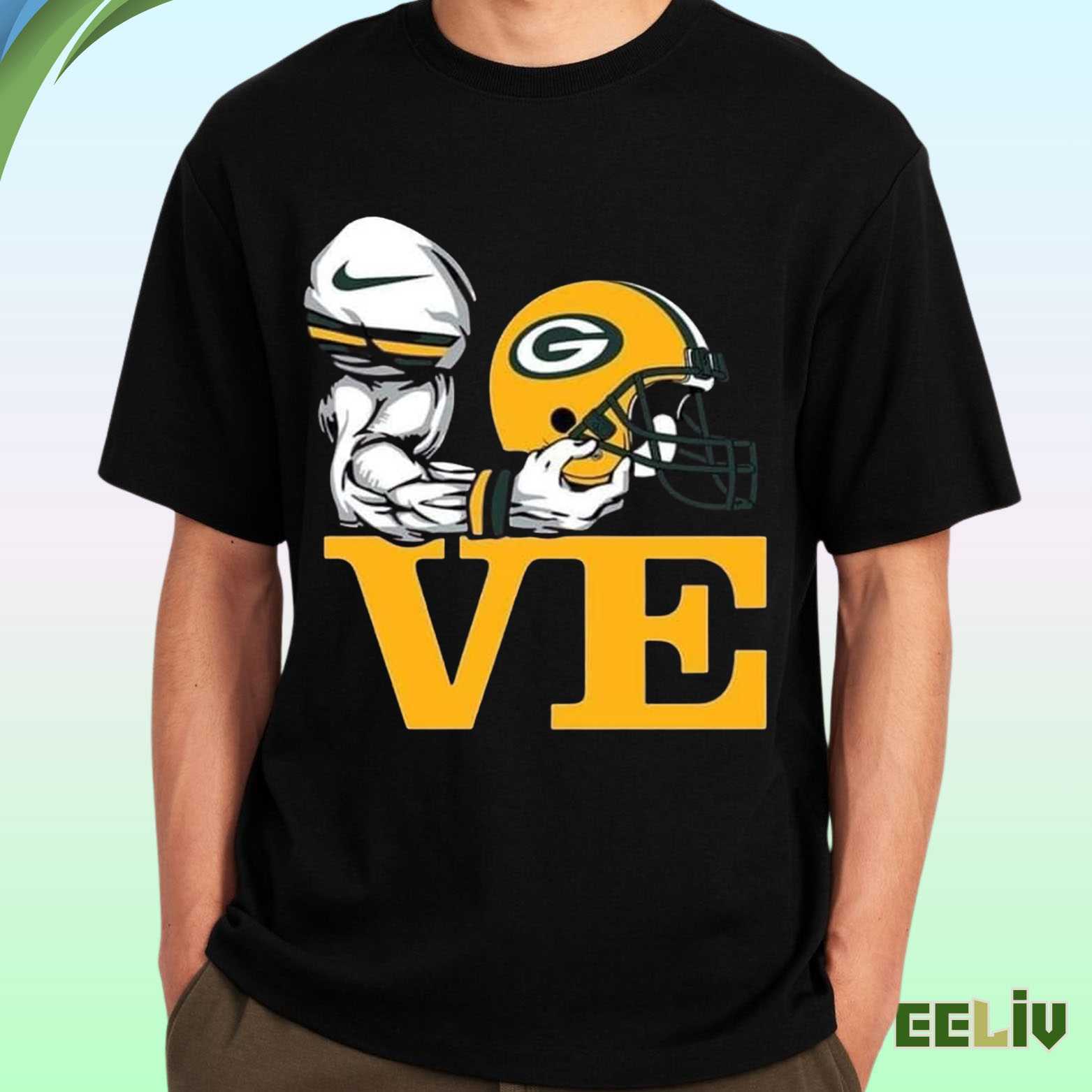 Green Bay Packers Love T Shirt – Classic Nfl Football Fan Tee